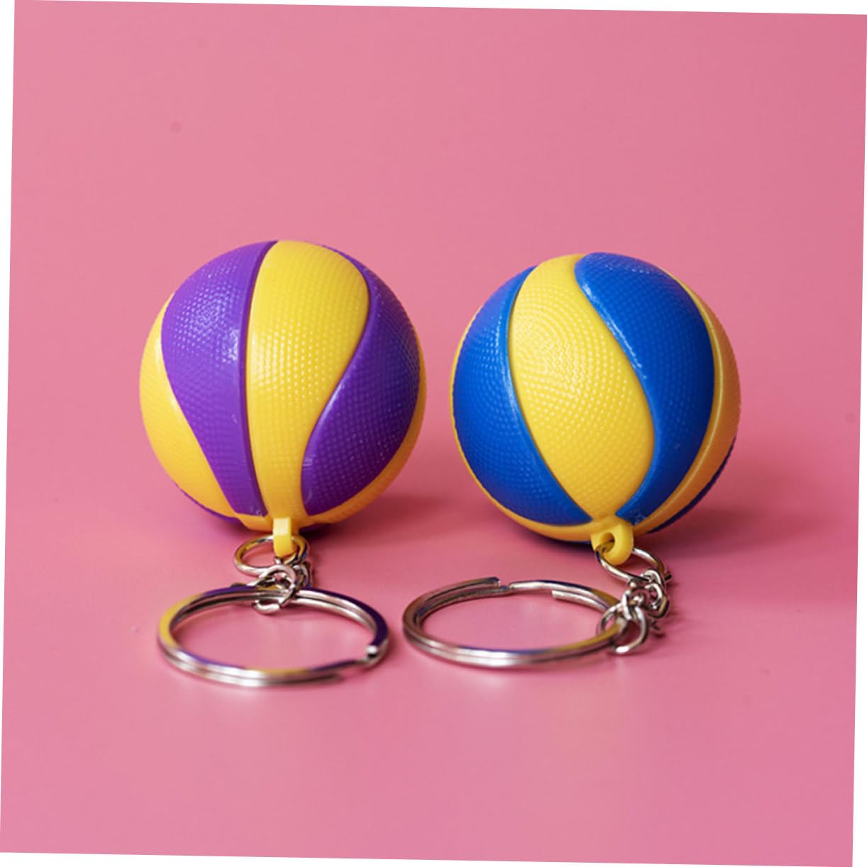 PAMINGONO Sports Ball Keychain - Volleyball Key Holder Keyring for Handbag, Backpack, Gym Bag - Perfect for Sports Enthusiasts & Team Gifts
