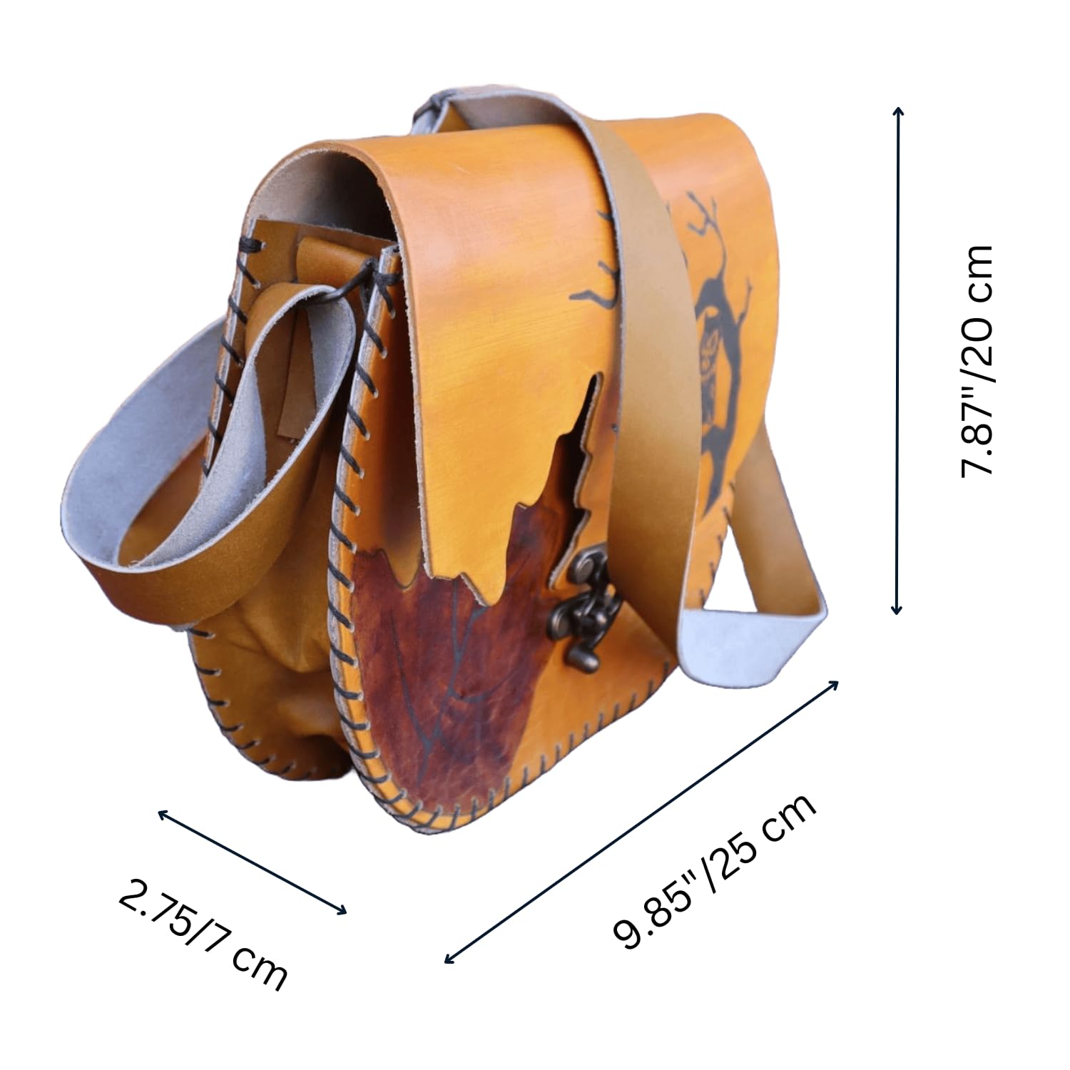 Genuine Leather Crossbody Bags for Women - Handmade Full Grain Cowhide Shoulder Purse | Trendy Western Tooled Design | Perfect for Daily Use, Travel & Fashion Accessories