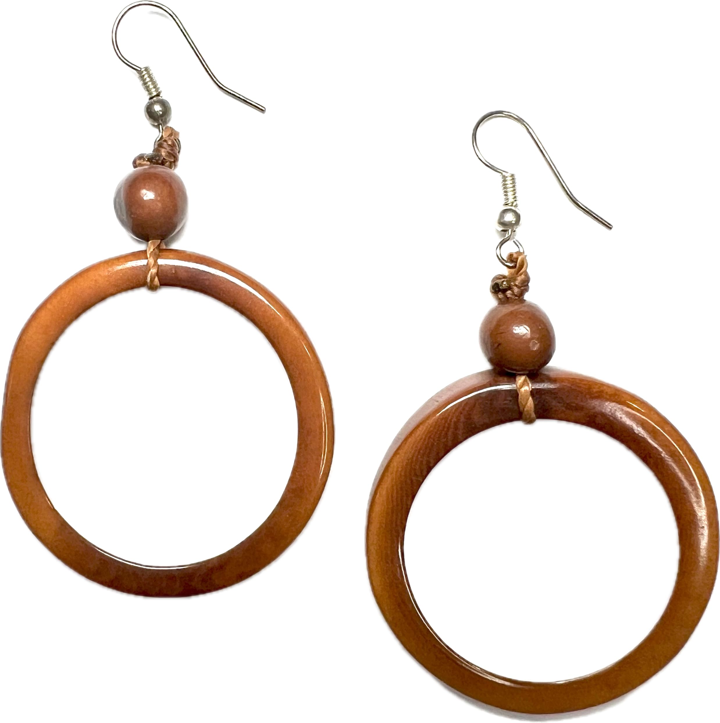 Lightweight Boho Earrings for Women – Tagua Nut & Surgical Steel Drop Dangle Earrings | Eco-Friendly Jewelry for Casual Wear & Festivals