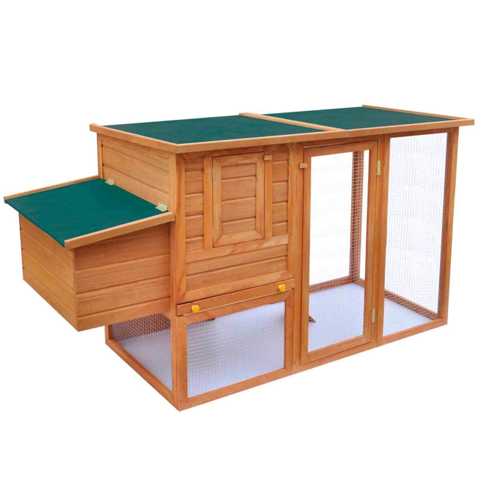 Premium Wooden Chicken Coop with Pull-Out Tray & Nesting Box - 75.6