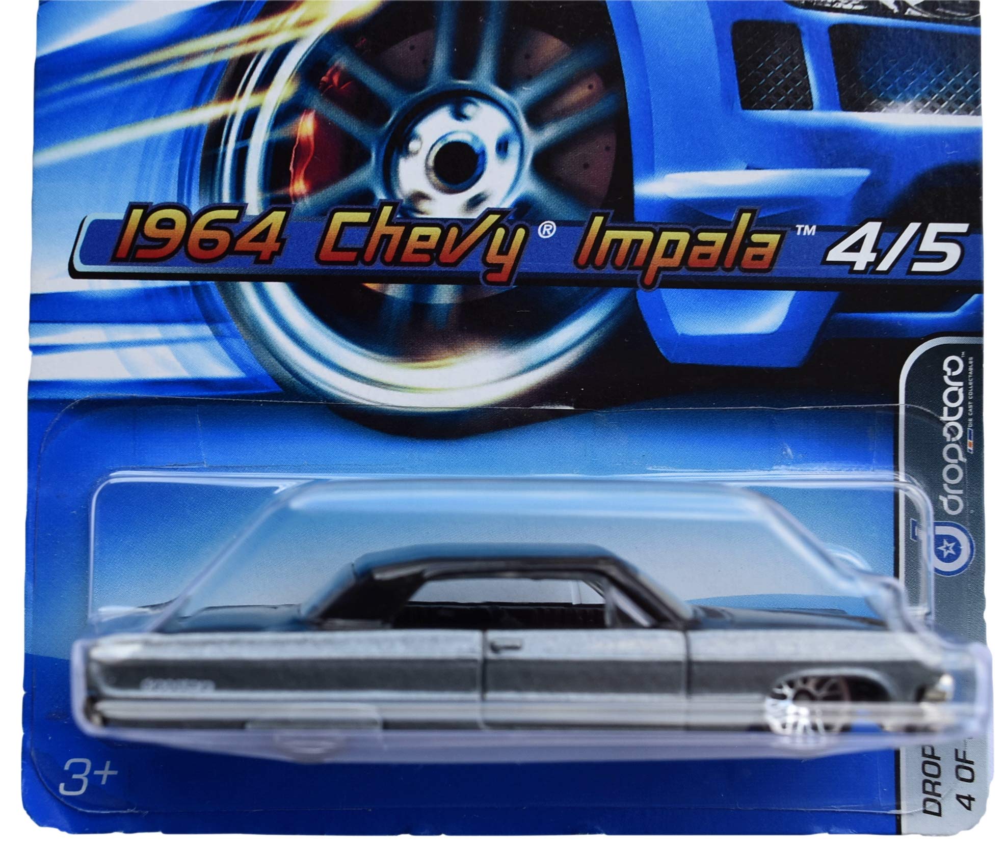 Hot Wheels Dropstars 1964 Chevy Impala #59 Diecast Car - 1:64 Scale Gray Collectible Toy for Kids & Adults - Perfect for Display, Racing & Gift Giving
