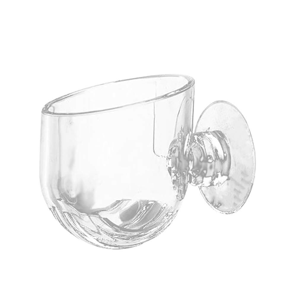 Bluelanss Clear Glass Plant Cup with Suction Cup - Aquarium Decor for Fish Tank, Aquatic Plants & Aquascaping - Perfect for Betta Fish Tanks, Shrimp Habitats and Underwater Landscaping