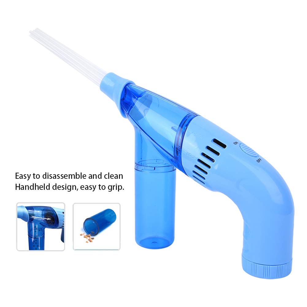 Handheld Air Duster and Vacuum Cleaner - Blue Wet/Dry Vacuum for Windows, Sofas, Corners & Door Cracks | Portable Cleaning Tool for Home, Car & Office Use