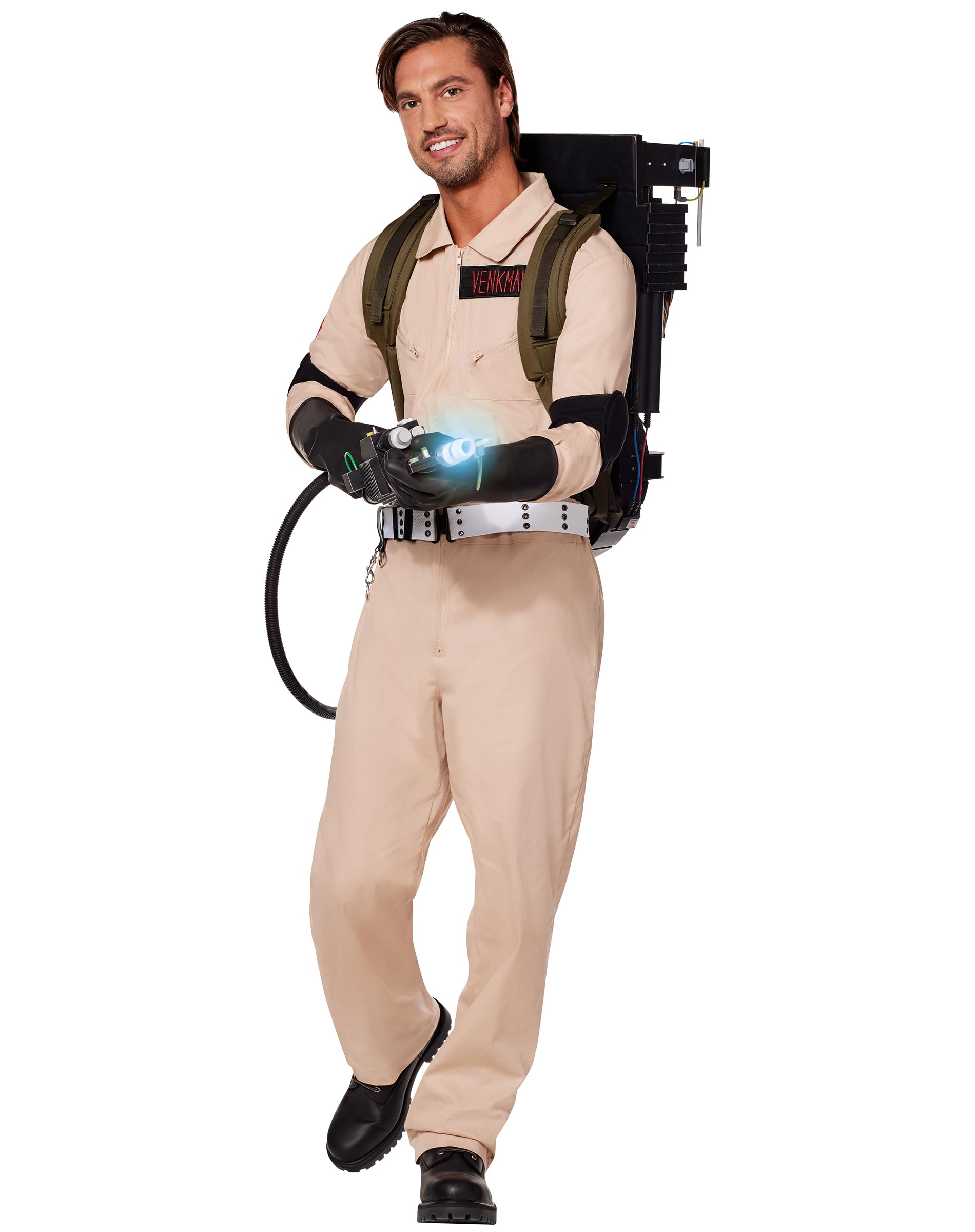 Official Ghostbusters Proton Pack Replica - Life-Size with LED Lights & Sound Effects | 3 Color Modes | Halloween Cosplay & Movie Collectible | Perfect for Costume Parties & Themed Events