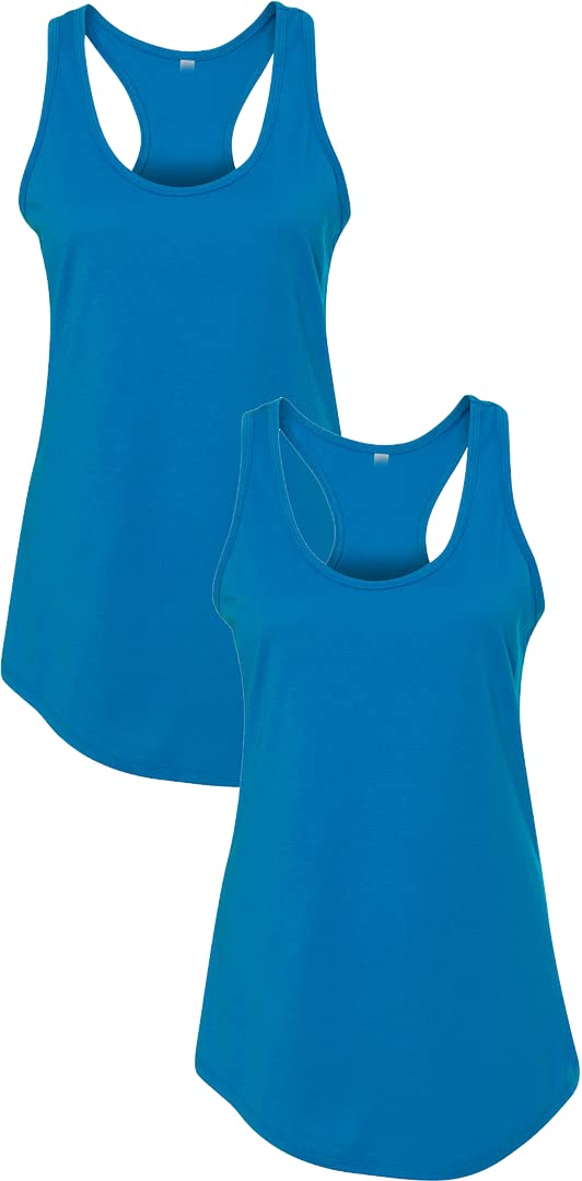 NEXT LEVEL APPAREL Women's Racerback Tank Top - Soft Breathable Workout Shirt (N1533) for Yoga, Gym & Casual Wear