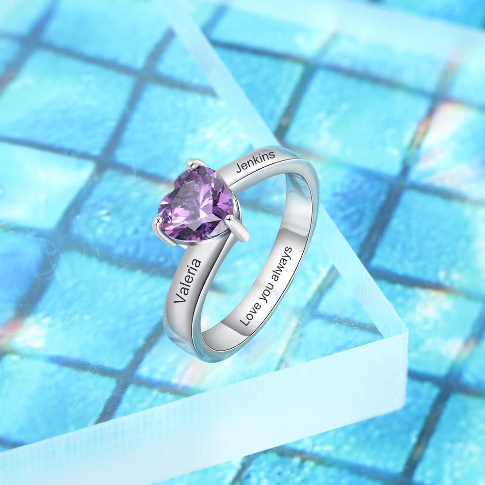Custom Birthstone Mothers Ring - Personalized Gift for Mom | Mother's Day, Anniversary & Special Occasions