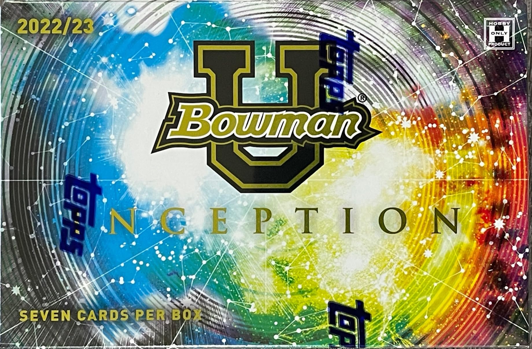 2022-23 Bowman University Inception Multi-Sport Hobby Box - 1 Pack with 7 Cards (Includes 2 Autographs) | Collectible Trading Cards for Basketball, Football & Baseball Fans | Perfect for Card Collectors, Investors & Fantasy Sports Enthusiasts