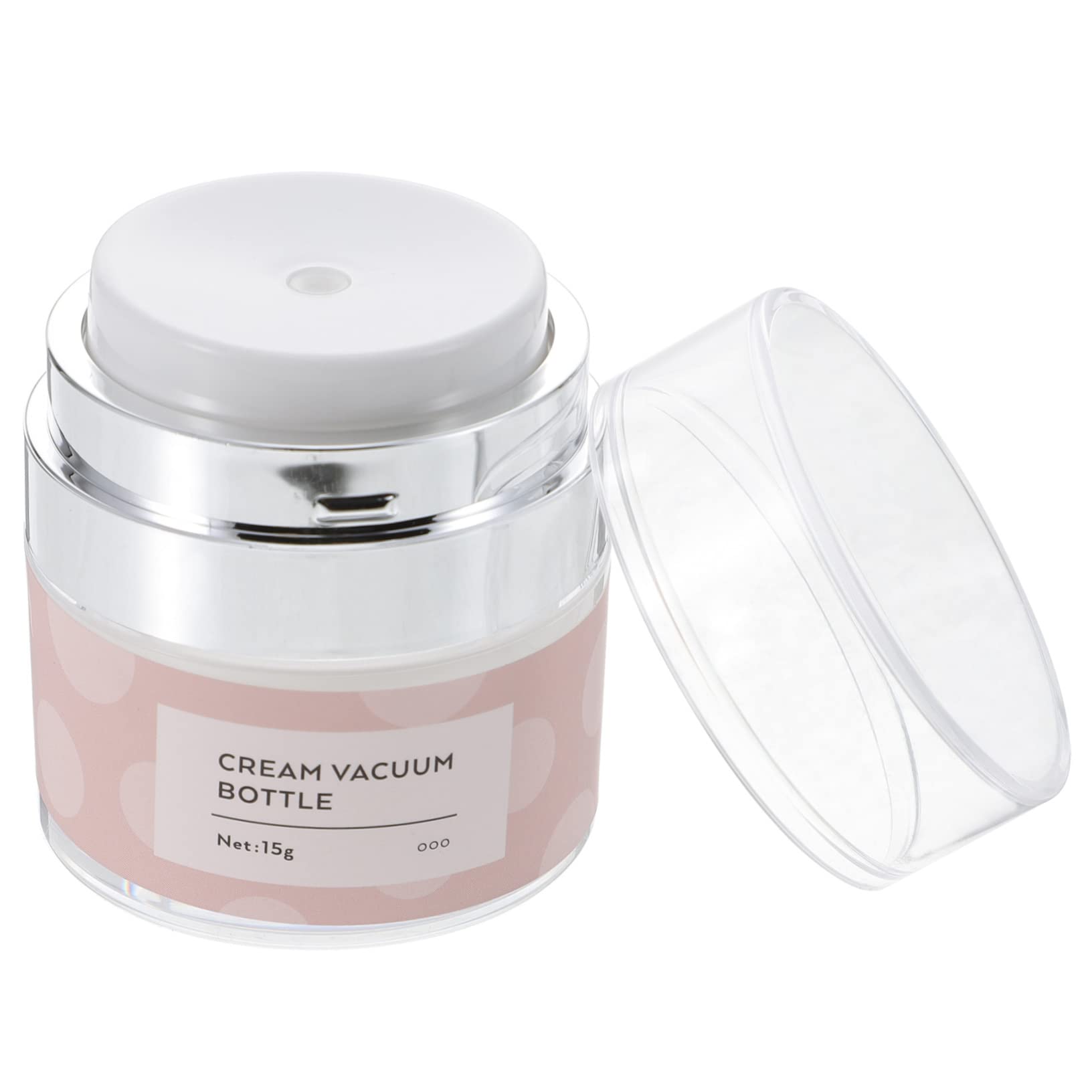15g Airless Pump Cream Jar - Leakproof Vacuum Bottle for Makeup & Skincare | Travel-Friendly Cosmetic Dispenser | Perfect for Daily Moisturizing & On-the-Go Beauty Routine