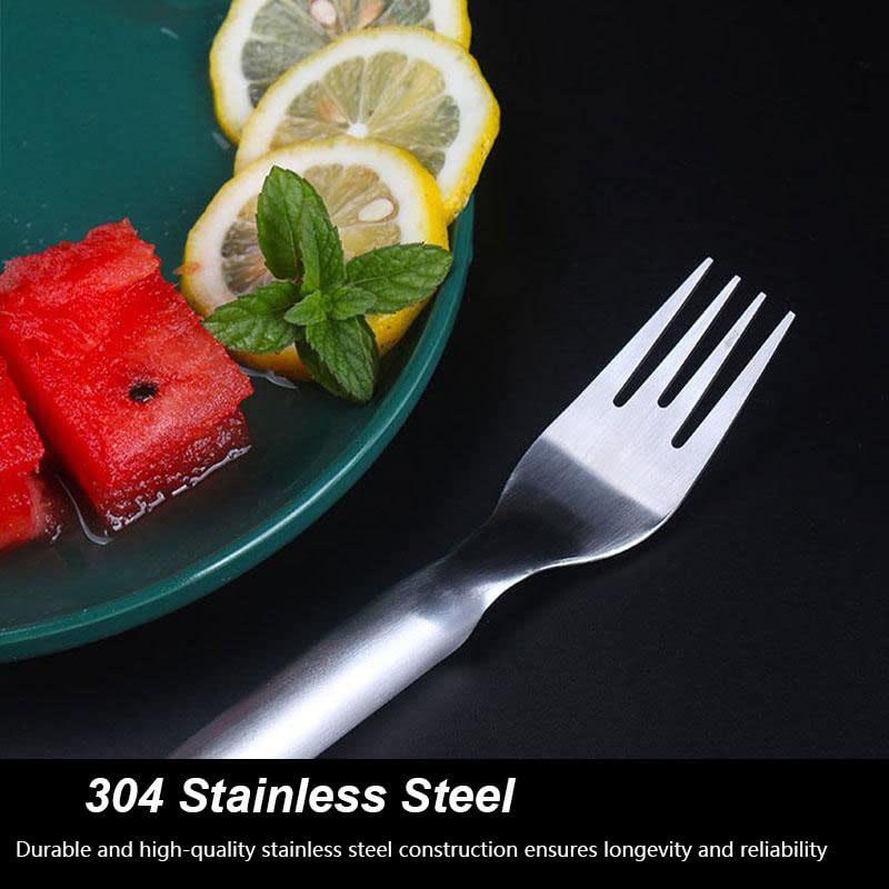2-in-1 Stainless Steel Watermelon Slicer & Fork Set - Dual Head Fruit Cutter for Easy Watermelon Cutting - Perfect for Summer BBQs, Picnics, and Family Gatherings