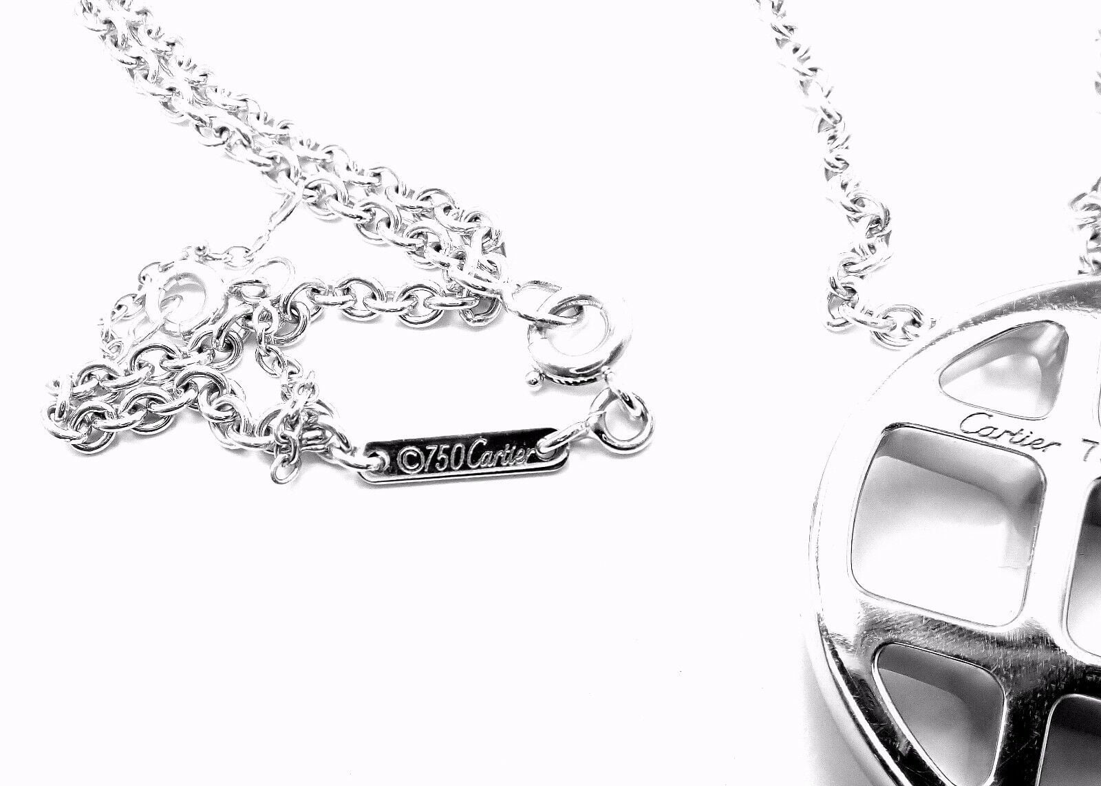 Authentic Cartier 18k White Gold Pasha Large Pendant Chain Necklace for Women - Luxury Gift for Anniversary, Birthday & Special Occasions