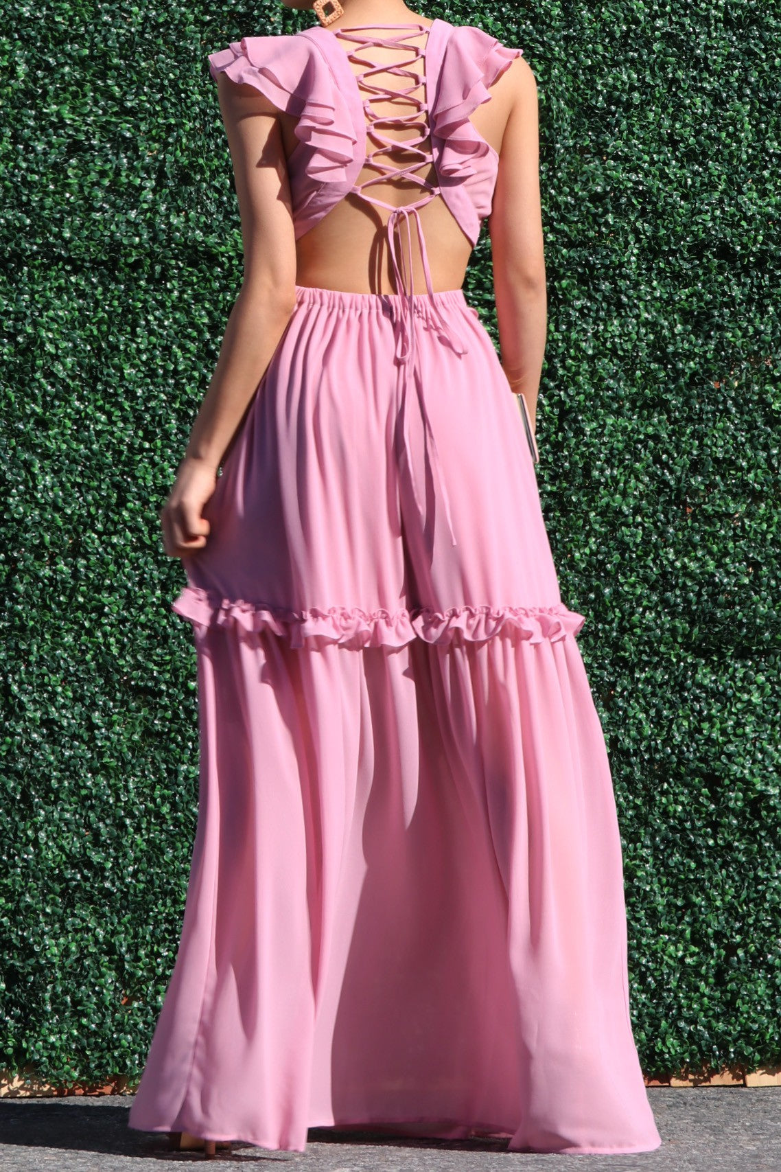 Caroline Dress in Pink - Elegant Women's Floral Summer Dress for Casual Outings, Parties & Date Nights