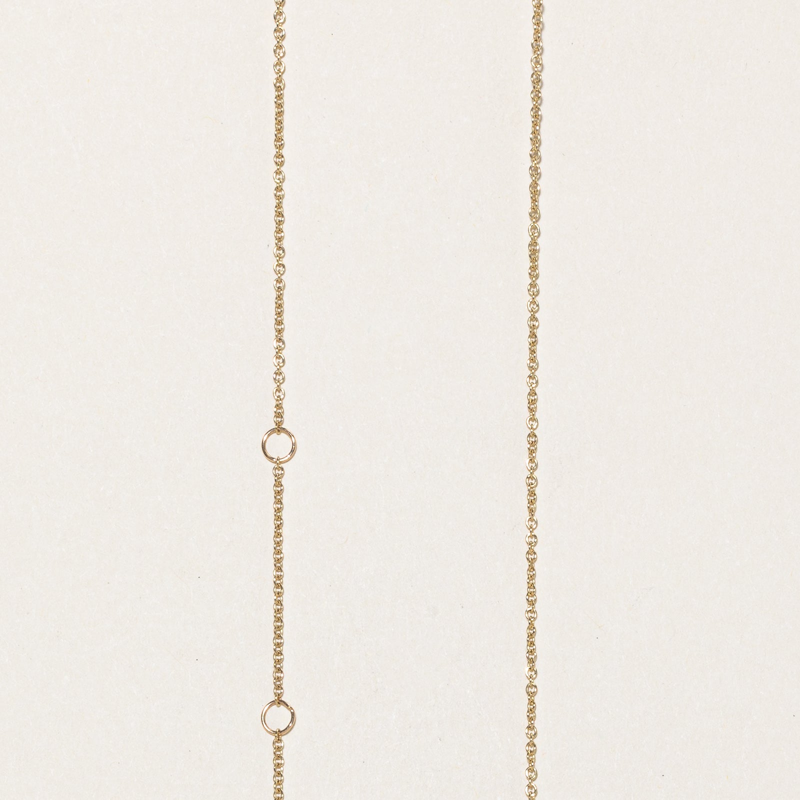 Zoé Chicco 14k Gold Offset Floating Diamond Chain Necklace | 0.02ct Diamond | 18 Inch | Dainty Layering Necklace for Women | Perfect for Everyday Wear & Special Occasions