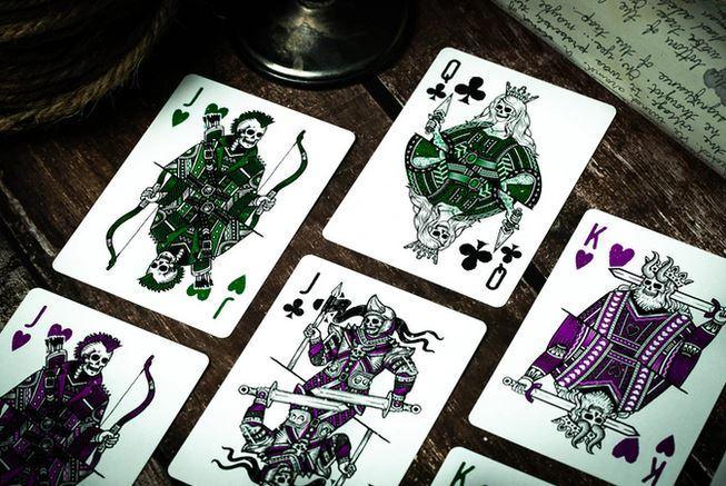 Riffle Shuffle 666 Emerald Hellfire Green Playing Cards - Premium Deck for Magic Tricks, Poker Games & Collectors