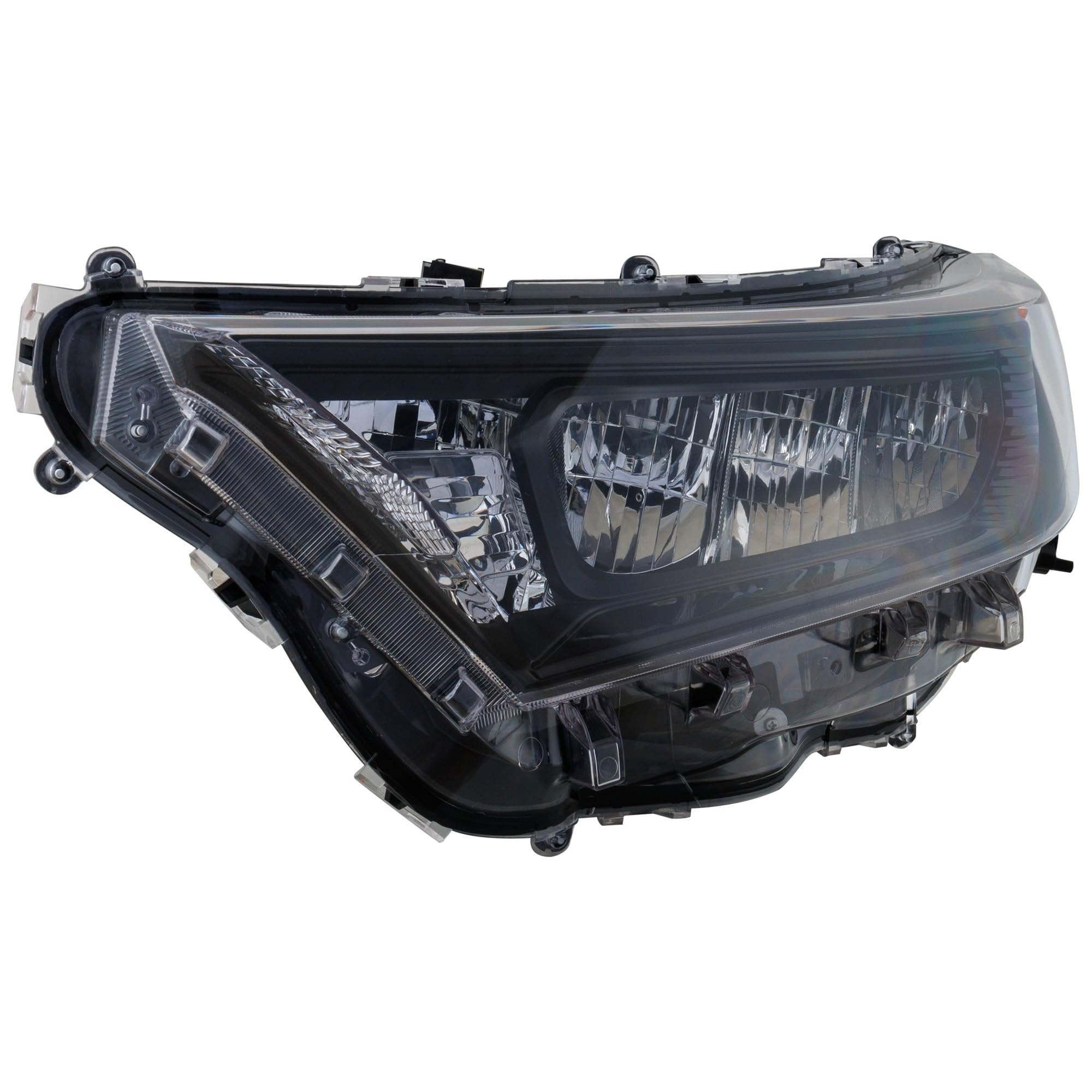 Go-Parts - Replacement Headlight Lens and Housing for Toyota RAV4 2019-2022 LE Model - LED with Adaptive Headlight, Black Bezel, Left (Driver) Side - Japan Built Vehicle - Perfect for Night Driving and Foggy Conditions