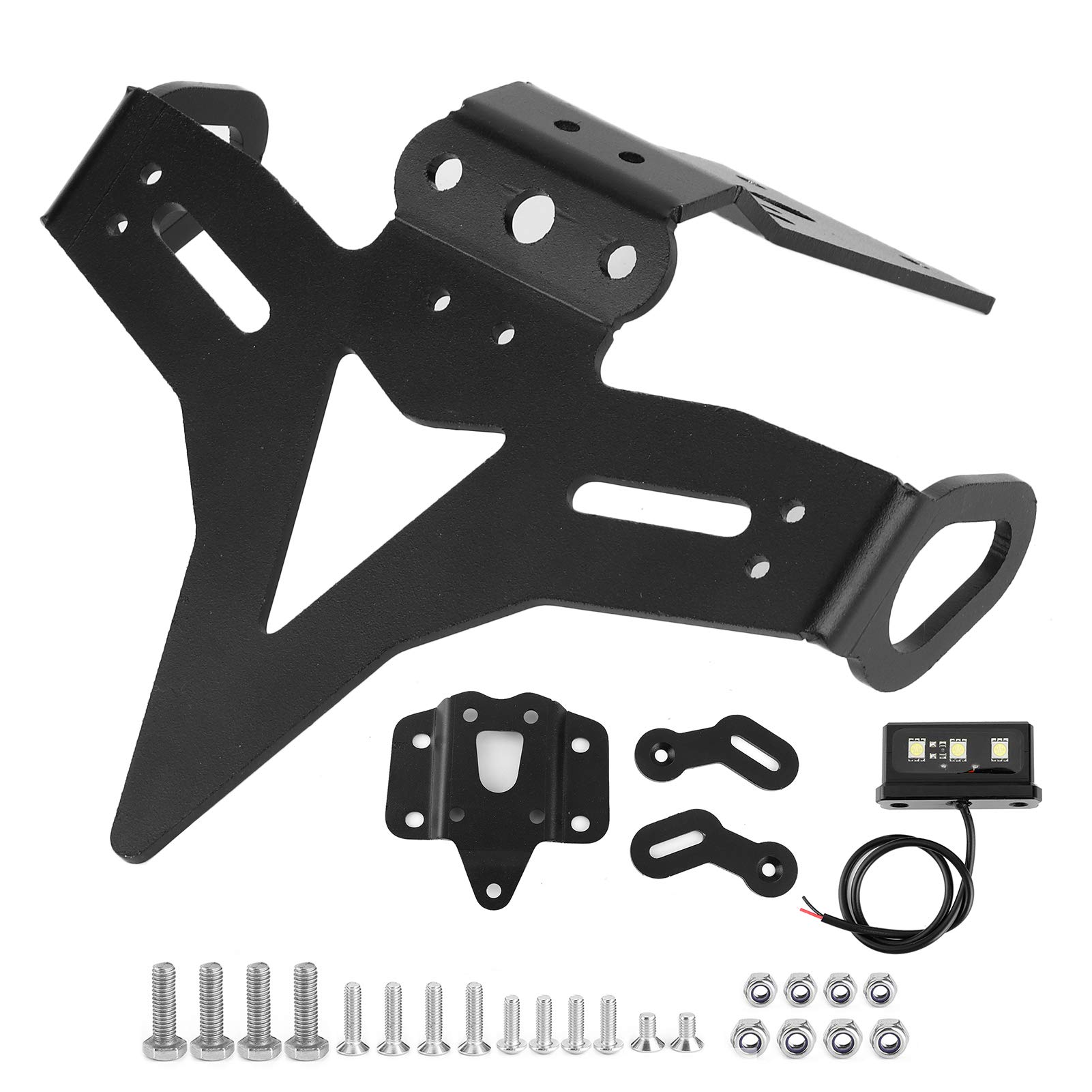 Aramox Rear License Plate Holder Tail Tidy Fender Eliminator with LED Light - Compatible with Yamaha MT-07 FZ-07 (2013-2020) - Motorcycle Customization & Clean Rear End Upgrade for Street Bikes