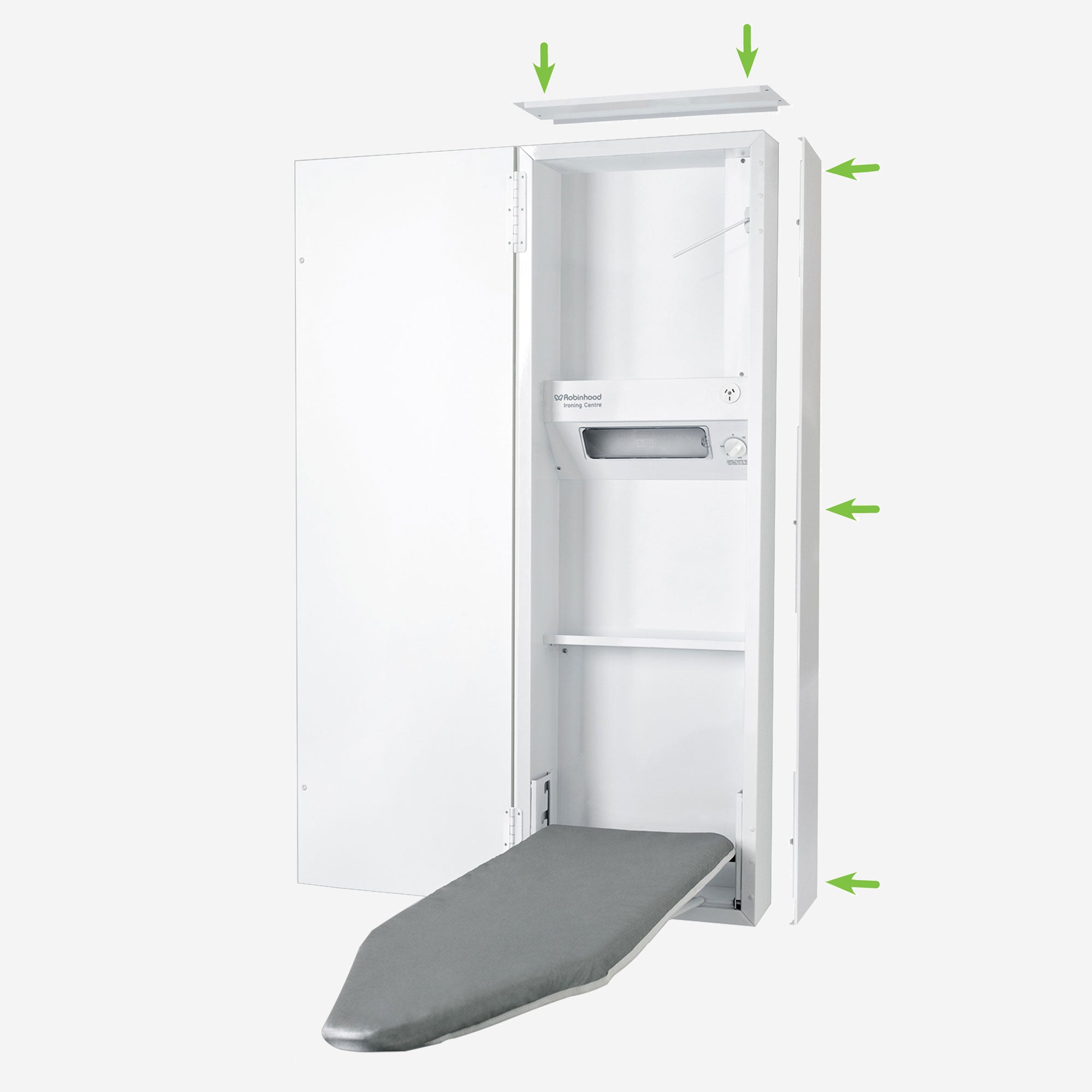 Robinhood Ironing Center Mounting Kit - Universal Fit for Wall or Door Installation - Perfect for Laundry Room, Closet, or Small Space Organization
