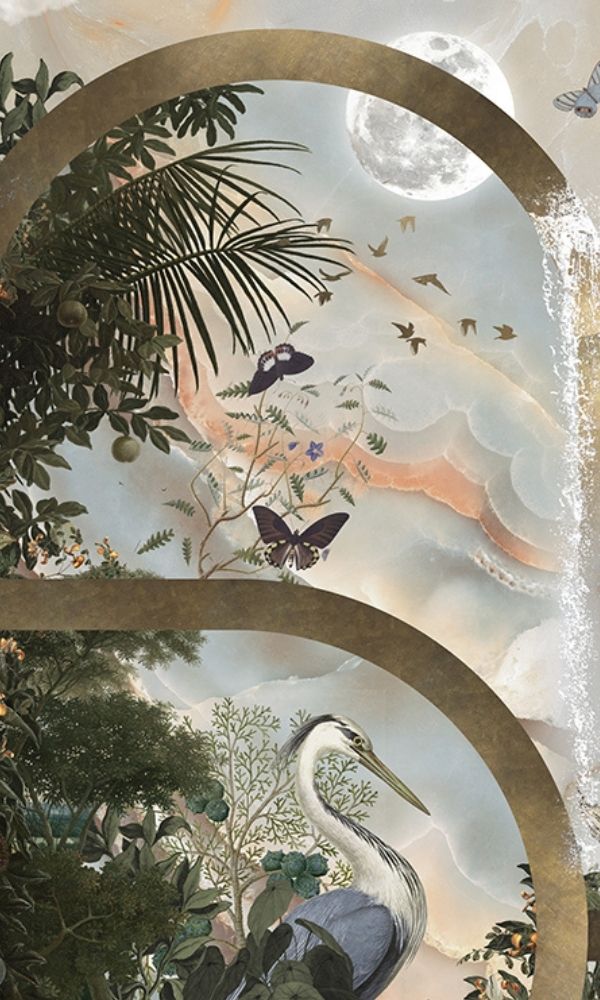 Classic Green Leaves Tropical Paradise Mural Wallpaper M1028 - Nature-Inspired Peel & Stick Wall Decor for Living Room, Bedroom, Nursery