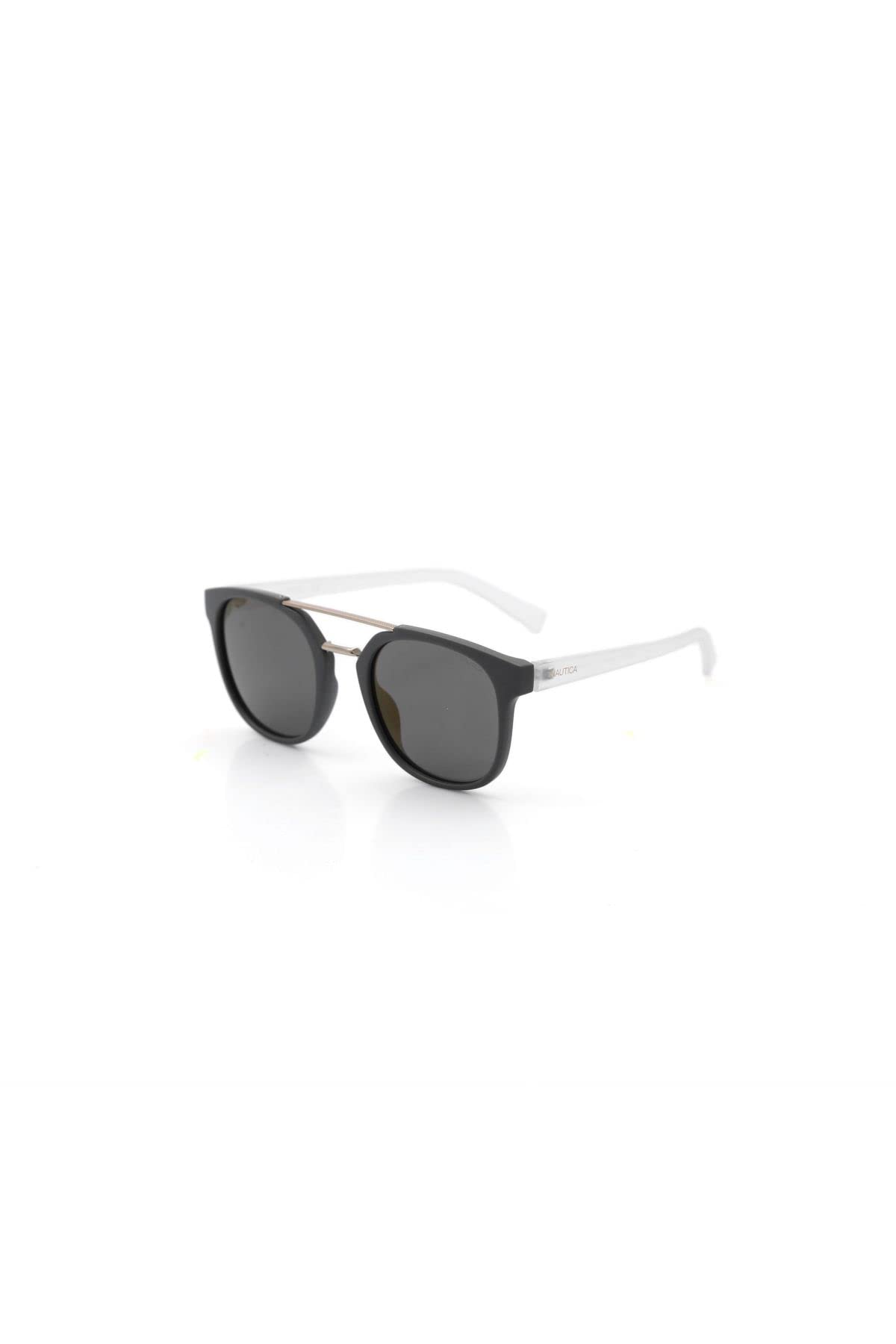 Nautica Men's N3637SP Round Polarized Sunglasses UV Protection - Classic Aviator Style for Driving, Fishing & Outdoor Activities