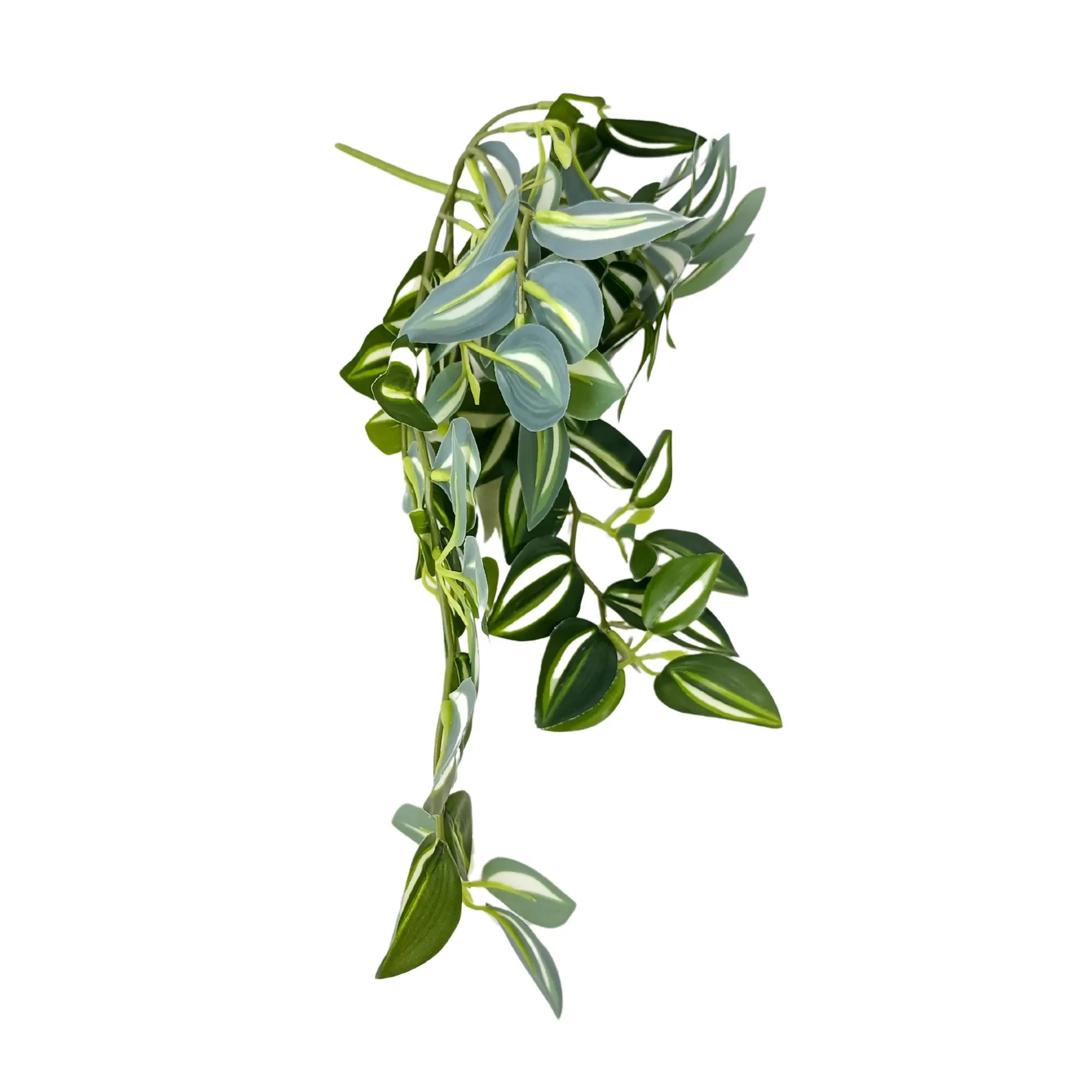 42cm Artificial Hanging Tradescantia Zebrina Plant - Lifelike Fake Draping Wandering Jew Vine for Home Office Decor, Wedding Centerpieces & Shelf Styling
