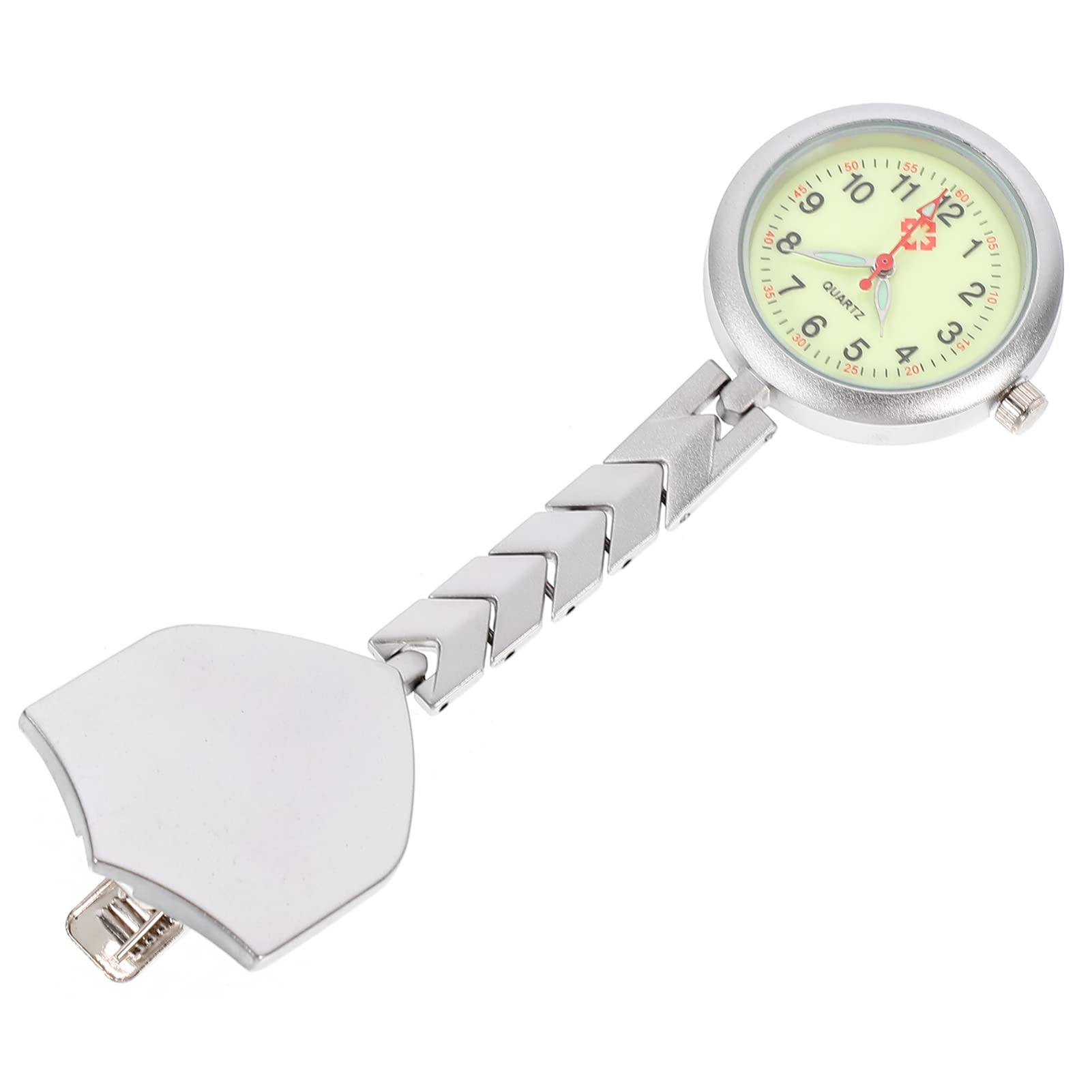 Hemobllo Black Quartz Luminous Pocket Watch - Nurse Clip Keychain Watch with Quartz Movement | Perfect for Medical Professionals, Nurses & Doctors | Great as Lapel Pin, Keychain or Medical Accessory