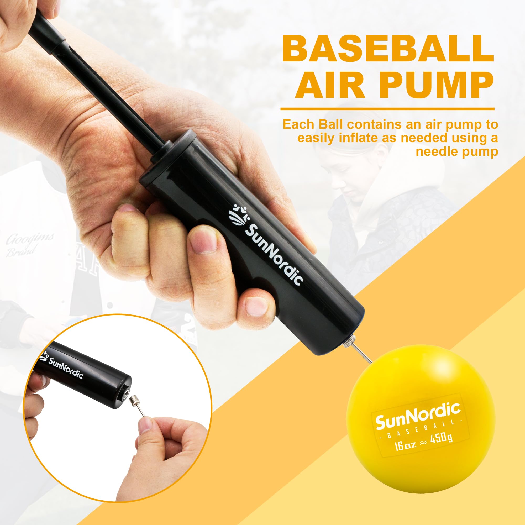 6 Pack Weighted Baseballs Set (16 oz) - Professional Weighted Baseballs for Hitting & Pitching Training - Improve Power & Accuracy for All Skill Levels - Perfect for Baseball Practice, Batting Drills & Strength Training