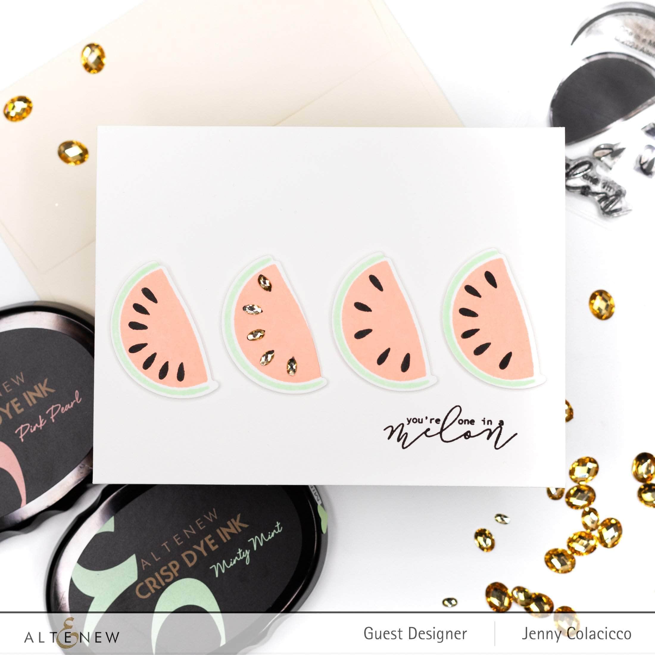 Mini Delight Watermelon Stamp & Die Set for Scrapbooking, Card Making, DIY Crafts - Perfect for Summer Invitations & Party Decorations