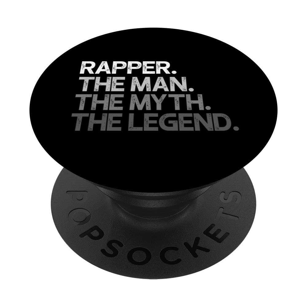 Rapper Gift - The Man Myth Legend PopSockets Adhesive PopGrip - Perfect for Phones, Tablets & Laptops - Great for Music Lovers & Hip Hop Fans