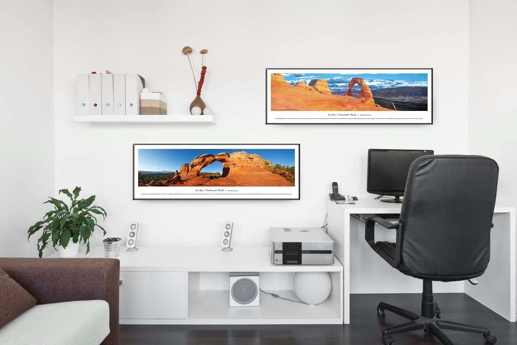 Blakeway Worldwide Panoramas Standard Frame - Broken Arch National Park Poster - Wall Art Decor for Living Room, Office & Home