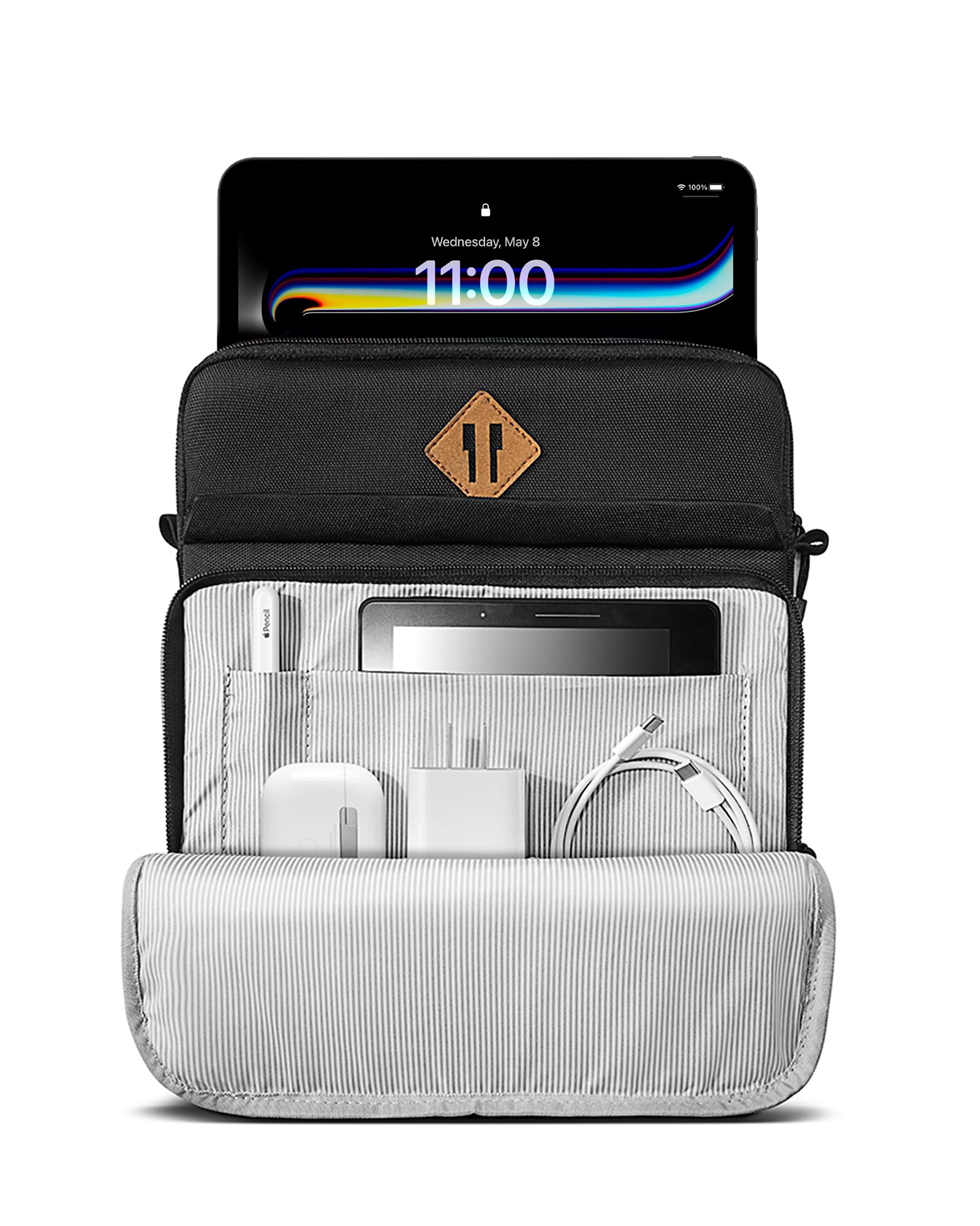 tomtoc 11 Inch Tablet Sleeve Case for iPad Pro M4/Air M2 (2024), iPad Pro M2/M1, iPad 10/Air 5 (2022) - Protective Cover Compatible with Magic Keyboard & Smart Keyboard Folio - Perfect for Work, Travel, and School Use