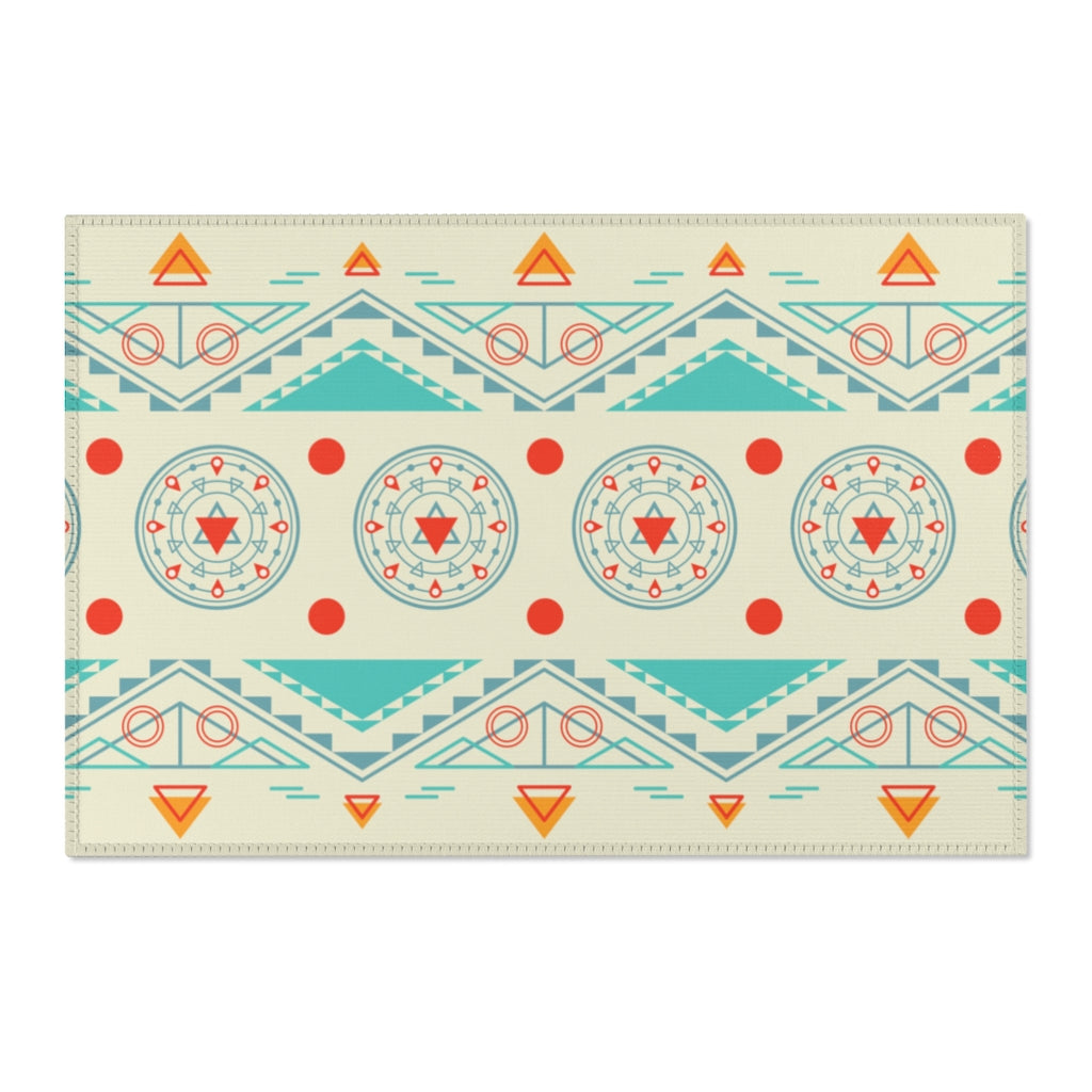 Stylish Area Accent Rugs - Lightweight Rustic Floor Mat for Living Room, Bedroom & Entryway Decor | Home & Office Use