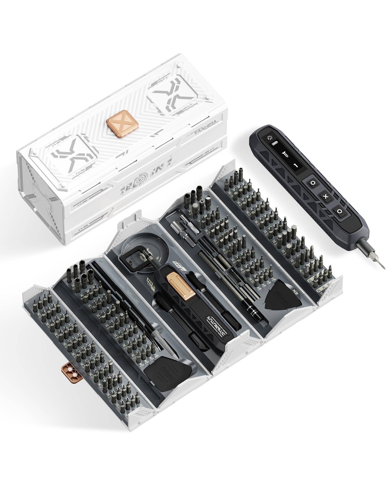 **181-in-1 Electric Screwdriver Kit with 162 Magnetic Bits & 3 Torque Settings – 3.7V Cordless Power Screwdriver for Phone, Camera, Laptop, Watch Repair – Perfect for DIY, Electronics, and Home Maintenance**