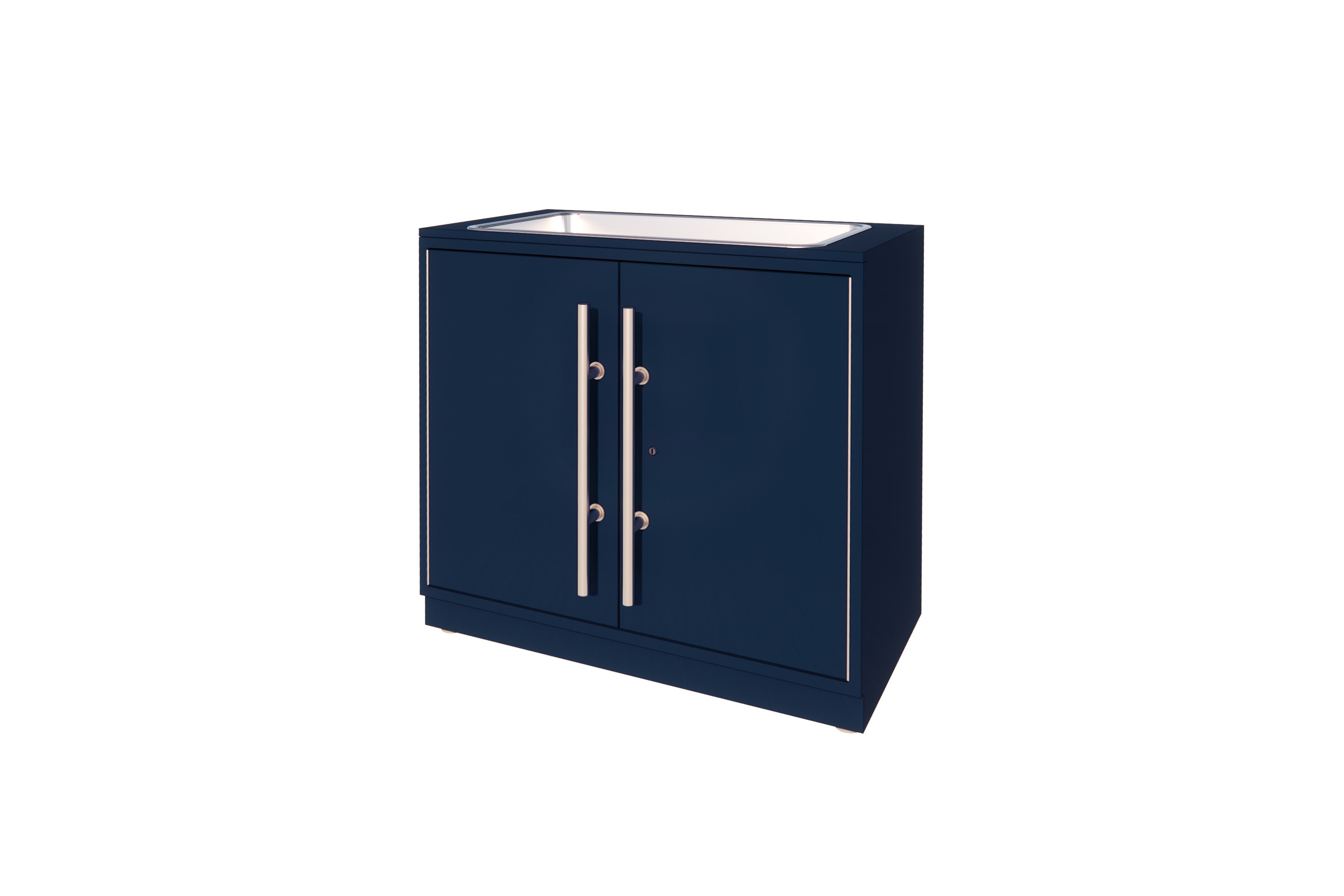 ProSlat LUX 40-Inch Wide Sink Base Cabinet - Durable Kitchen Storage with Adjustable Shelves for Bathroom or Laundry Room Organization