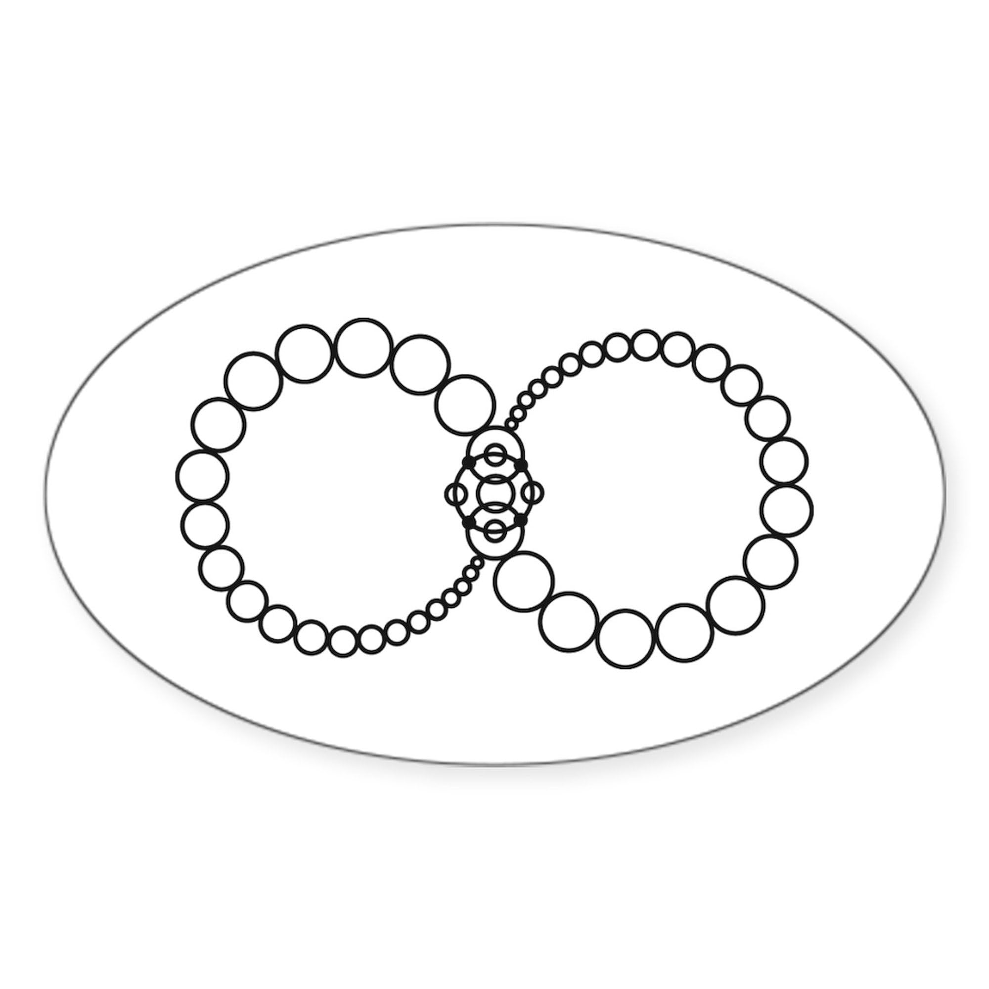 Analemma Crop Circle Graphic Oval Sticker - Durable Vinyl Decal for Cars, Laptops & Windows - Perfect for Astronomy Enthusiasts & Unique Car Decor