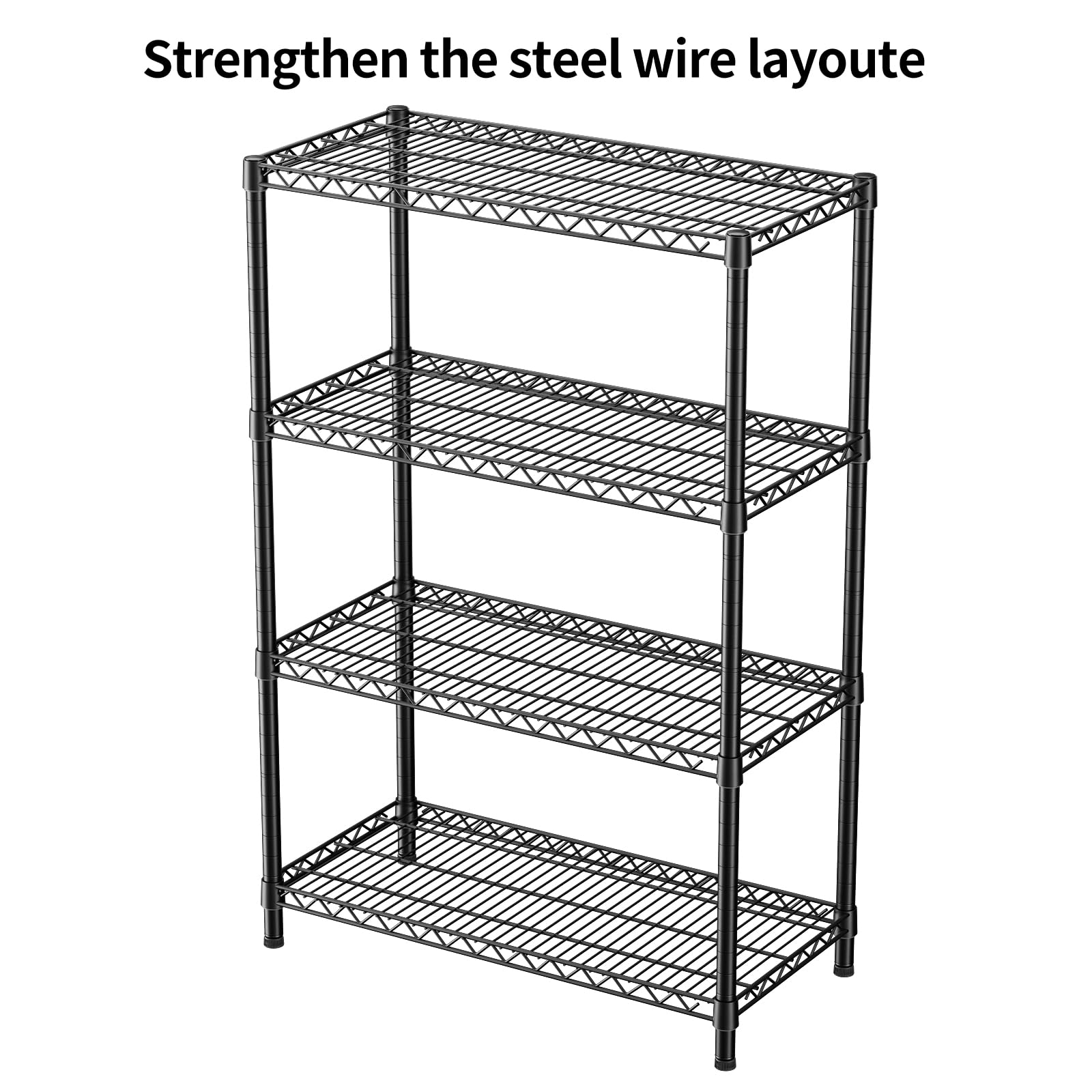 Heavy Duty Adjustable Metal Shelving Unit - 5-Tier Garage Storage Shelf, 18