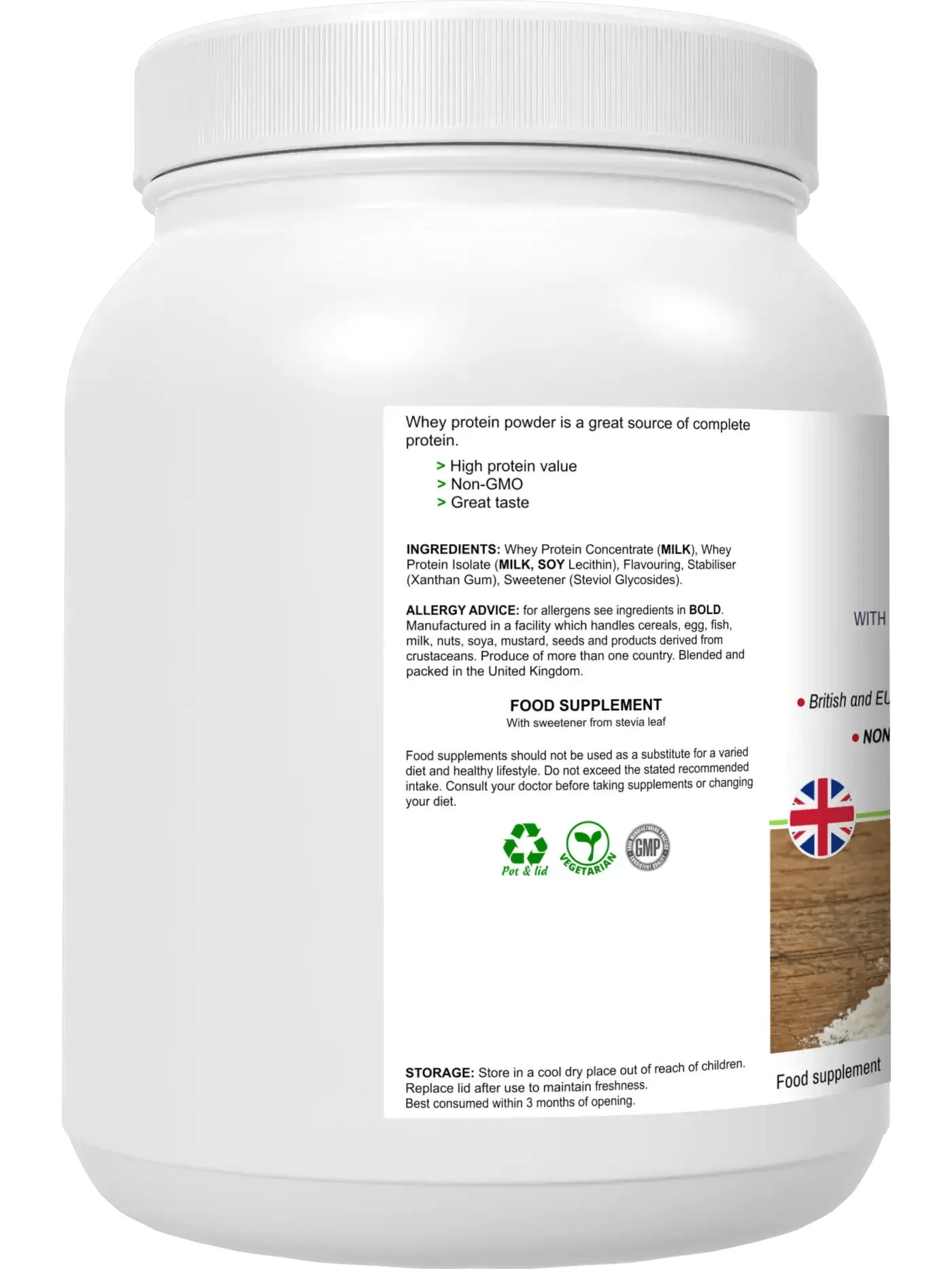 WheyPro Vanilla Whey Protein Powder - Premium Muscle Recovery & Post-Workout Supplement for Athletes & Fitness Enthusiasts - Ideal for Shakes, Smoothies & Baking