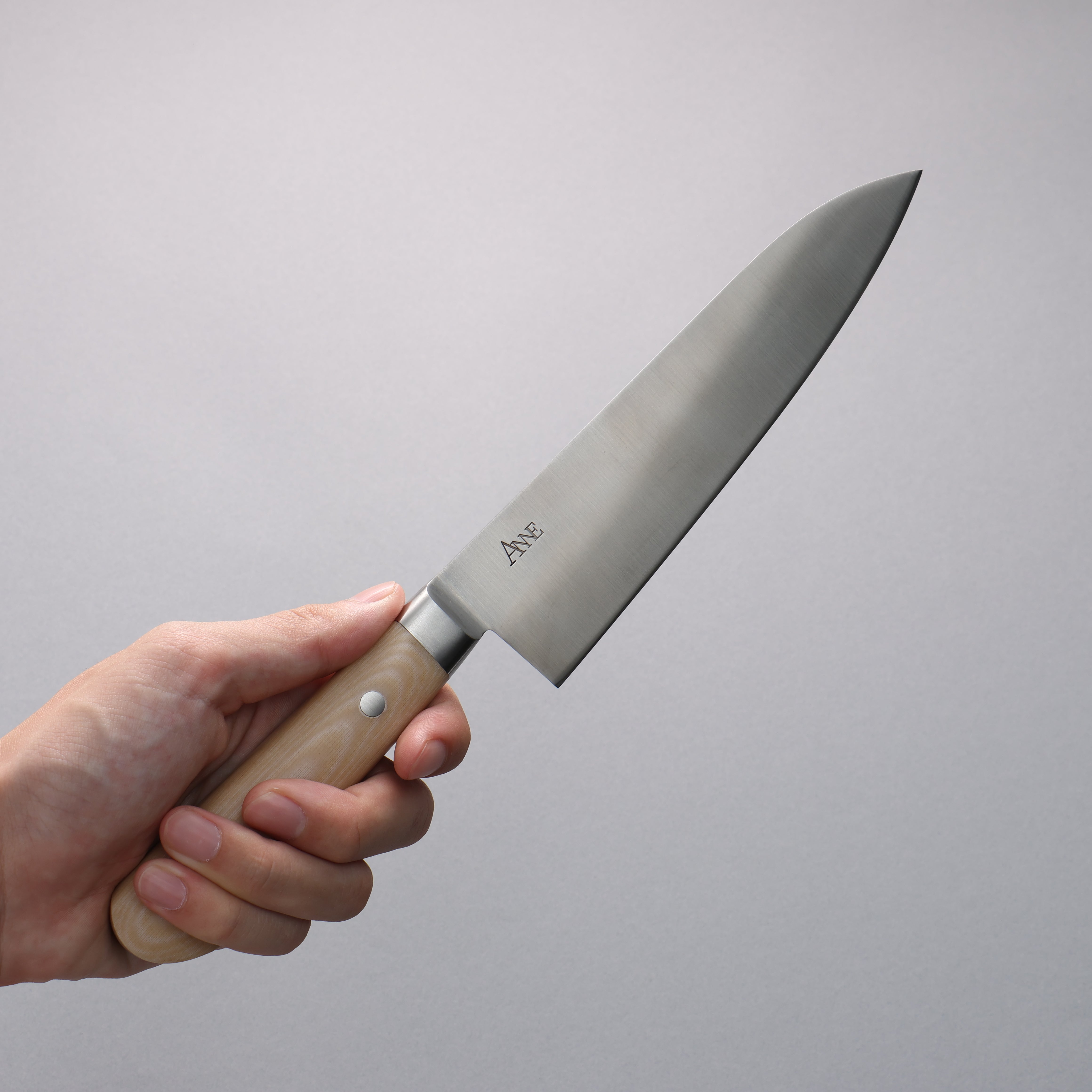 Premium Anne Stainless Steel Gyuto Chef Knife 180mm with Micarta Handle - Professional Japanese Kitchen Knife for Slicing, Dicing & Meat Cutting