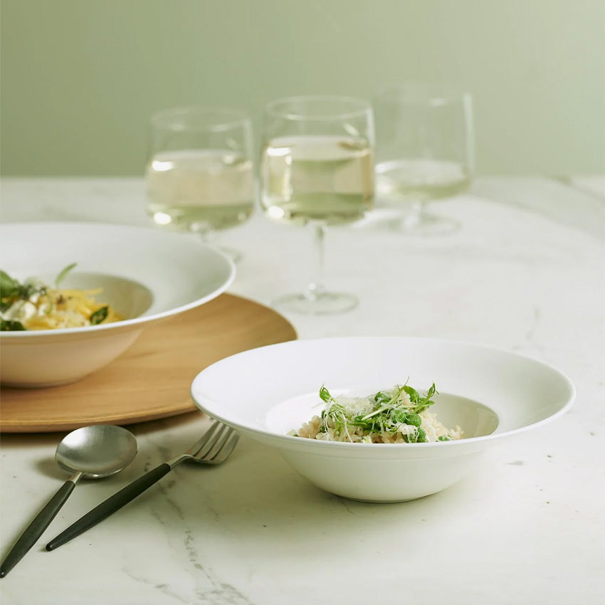 Asa Germany Premium Porcelain Risotto Plate - Elegant Gourmet Rim Dining Plate for Fine Italian Cuisine & Restaurant-Style Presentation - Perfect for Risotto, Pasta, and Gourmet Meals