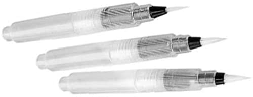 UK 3-Piece Watercolor Brush Pens Set - Aqua Pen Brush for Watercolor Painting, Water Soluble Pencils & Markers (12cm) - Perfect for Artists, Students & DIY Crafts