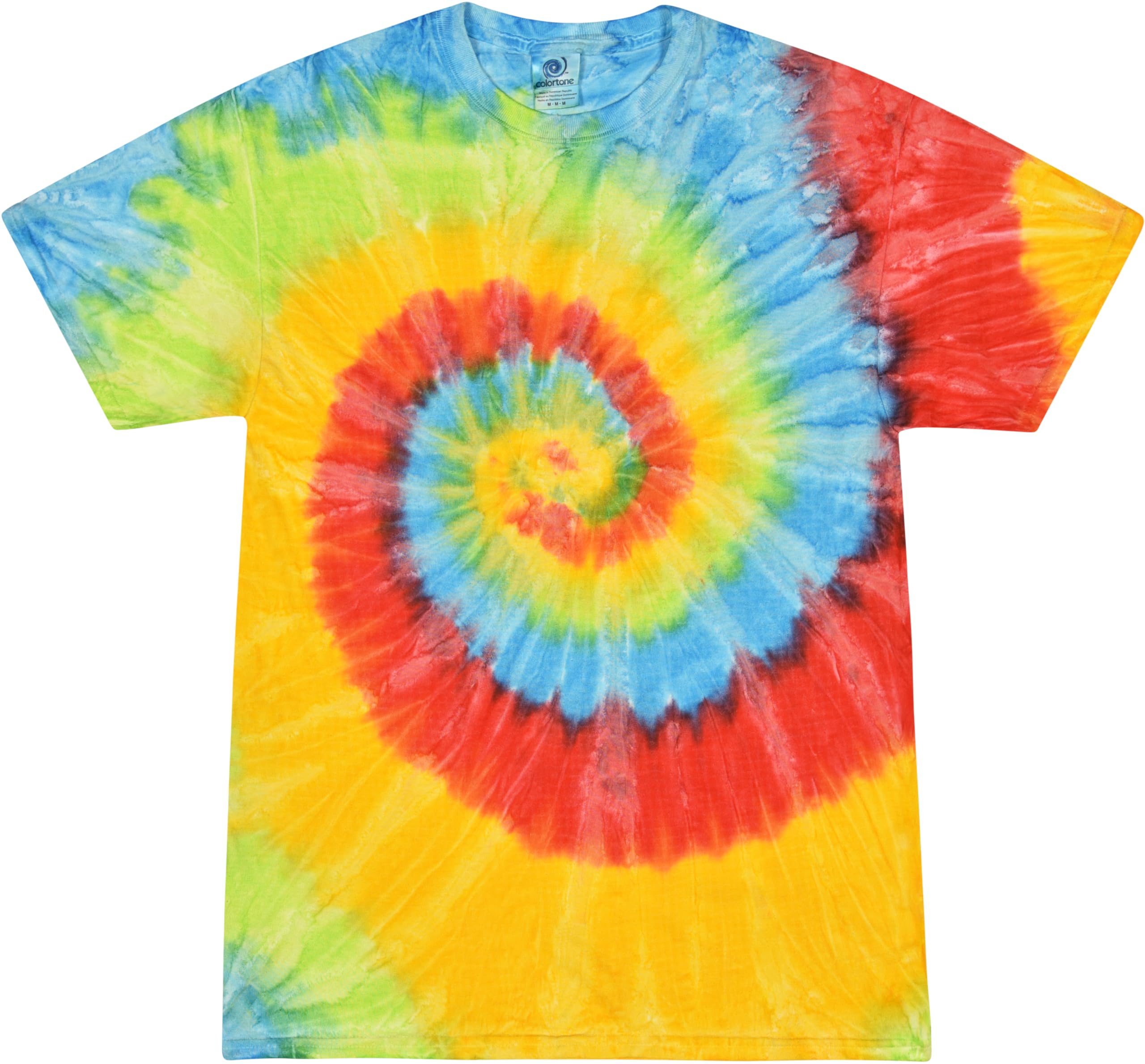 Vibrant Colortone Tie Dye T-Shirts for Men & Women - Soft Unisex Short Sleeve Cotton Tees - Perfect for Summer Festivals, Beach Outings & Casual Wear