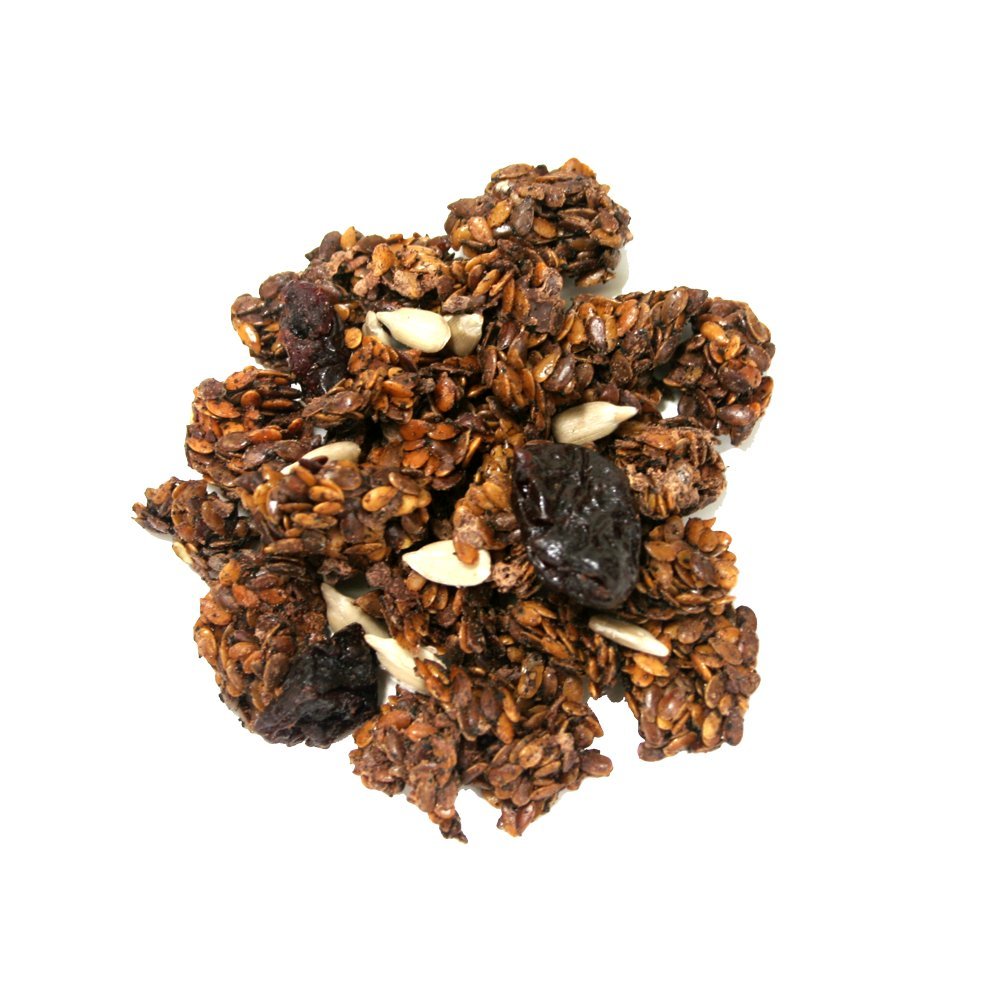 Organic Flaxseed Granola Bulk - Mocha Berry Flavor | High Fiber, Gluten-Free Breakfast Cereal | Perfect for Smoothie Bowls, Yogurt Toppings & Healthy Snacking