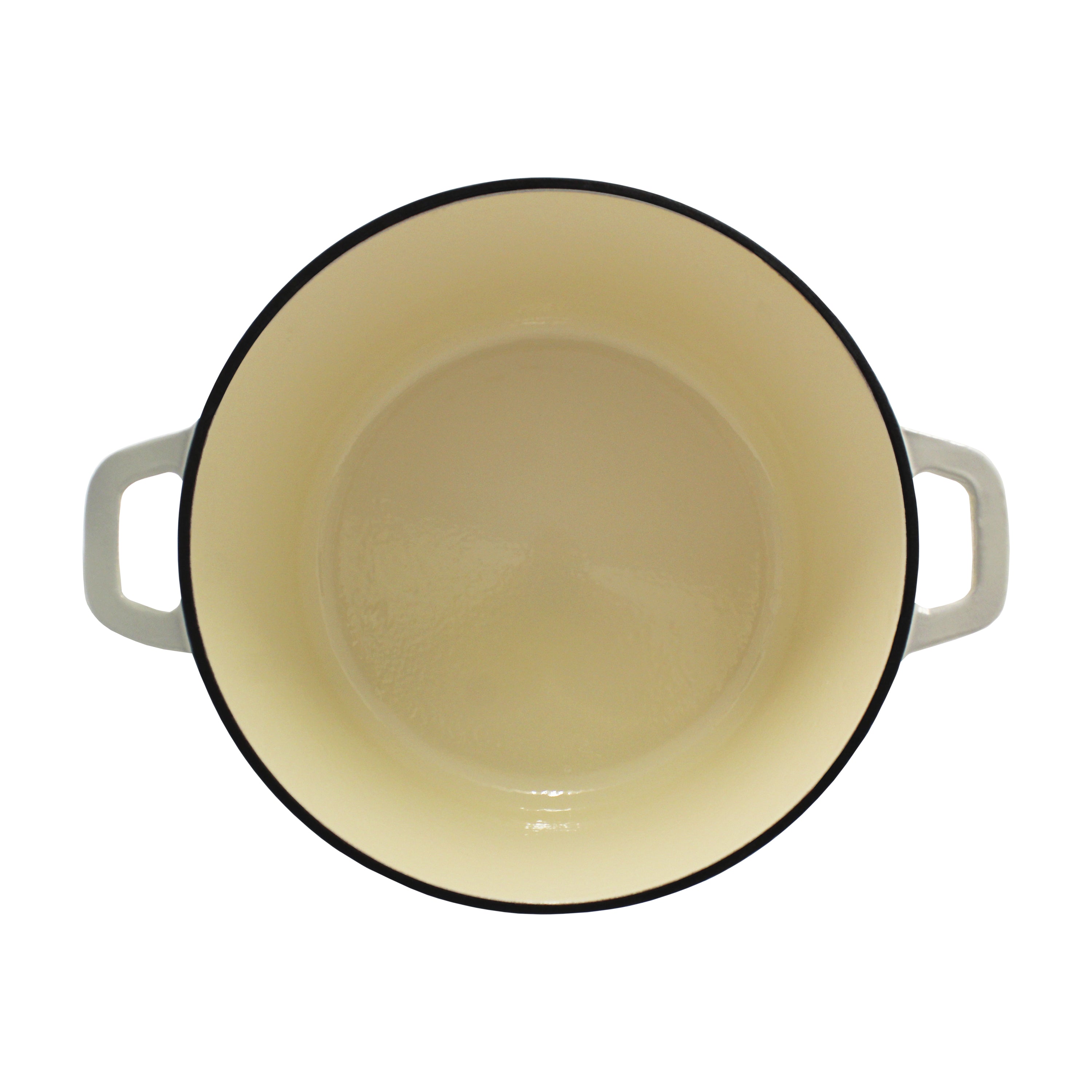 BergHOFF Neo Cast Iron 7-Quart Round Dutch Oven with Lid - Meringue White | Heavy Duty Enameled Cookware for Braising, Stewing & Baking | Perfect for Soups, Casseroles & Bread Making