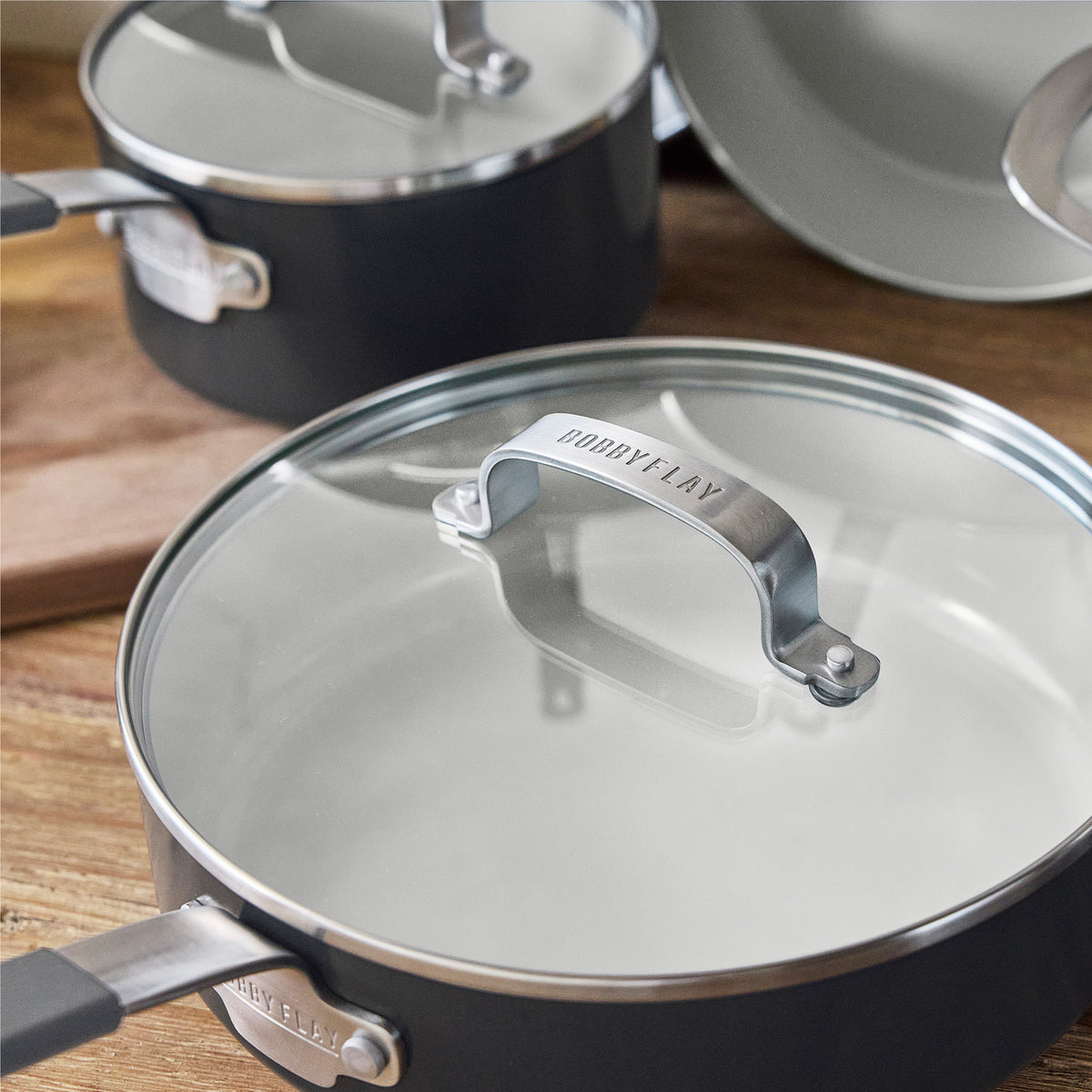Bobby Flay by GreenPan Professional Ceramic Nonstick 13-Piece Cookware Set - Graphite Non-Toxic Cookware for Healthy Cooking | Perfect for Frying, Sautéing & Baking in Modern Kitchens
