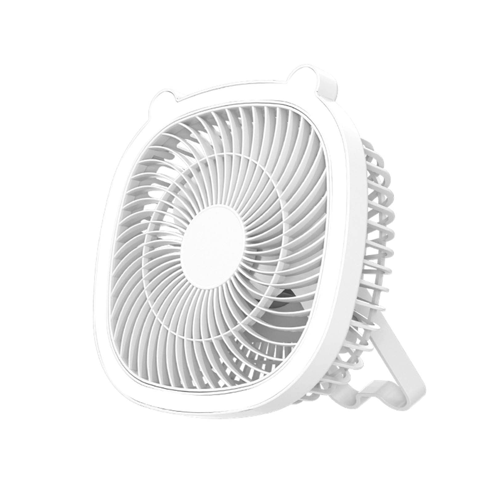 3-Speed USB Wall Mount Mini Fan with Night Light - Quiet Desktop Cooling Fan for Office, Bedroom & Home - White