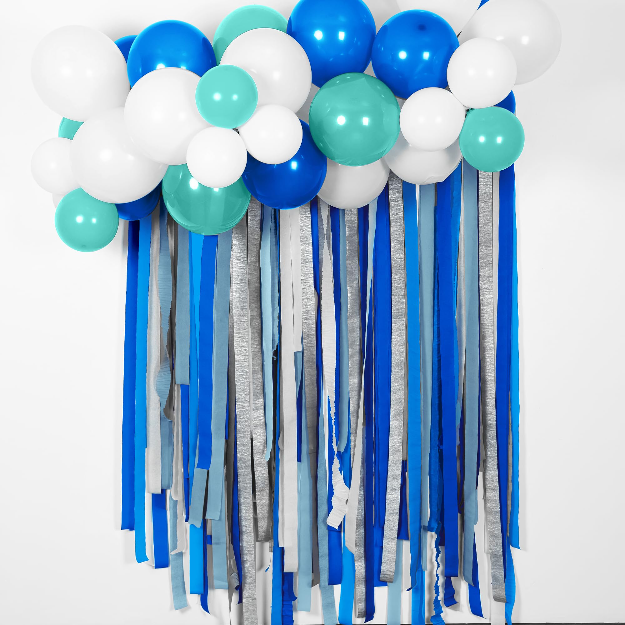 HOUSE OF PARTY Blue Skies Crepe Paper Streamers - 6 Rolls (492ft Total) 1.8
