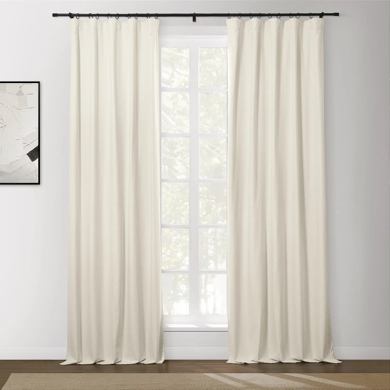 Lila 100% Blackout Curtains - Soft Blackout Drapes for Bedroom & Nursery - Light Blocking Window Treatments for Better Sleep