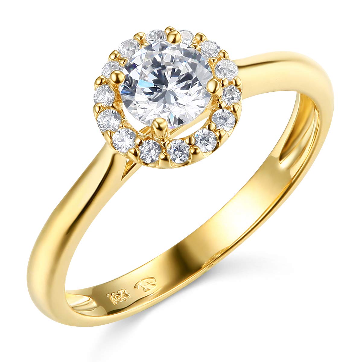 14K Yellow or White Gold Solid Wedding Engagement Ring for Women - Elegant Bridal Jewelry for Proposals, Anniversaries & Special Occasions