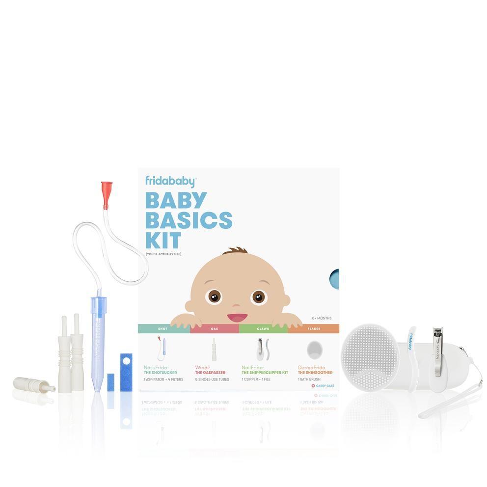 Fridababy Baby Essentials Kit - Newborn Care Set with NoseFrida, Nail Clippers & More - Perfect for Baby Shower Gifts & New Parents