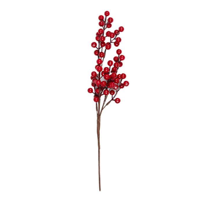 Red Berry Picks - 42cm Artificial Berry Stems for Home Decor, Floral Arrangements, and Wedding Bouquets | Perfect for DIY Crafts, Centerpieces, and Seasonal Decorations