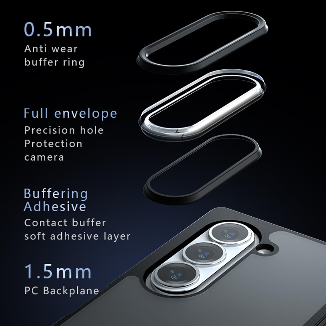 Samsung Galaxy Z Fold 6 Case with MagSafe - Slim Matte Translucent Hard Back & Soft Magnetic Cover | Military Grade Drop Protection, Shockproof Phone Case - Perfect for Work, Travel & Outdoor Activities