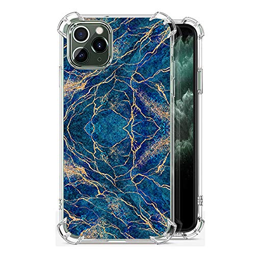 Cute Marble Flower Glitter TPU Case for iPhone 11 Pro Max (6.5 inch) - Slim Soft Flexible Protective Cover for Women & Girls | Perfect for Everyday Use, Office, School & Travel